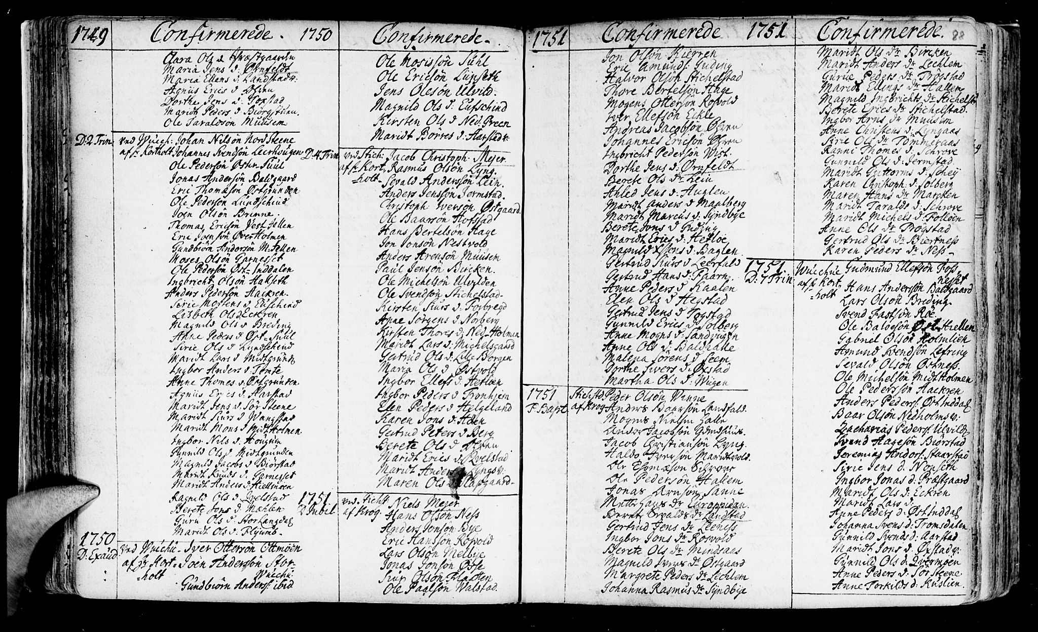 Ministerialprotokoller, klokkerbøker og fødselsregistre - Nord-Trøndelag, AV/SAT-A-1458/723/L0231: Parish register (official) no. 723A02, 1748-1780, p. 88