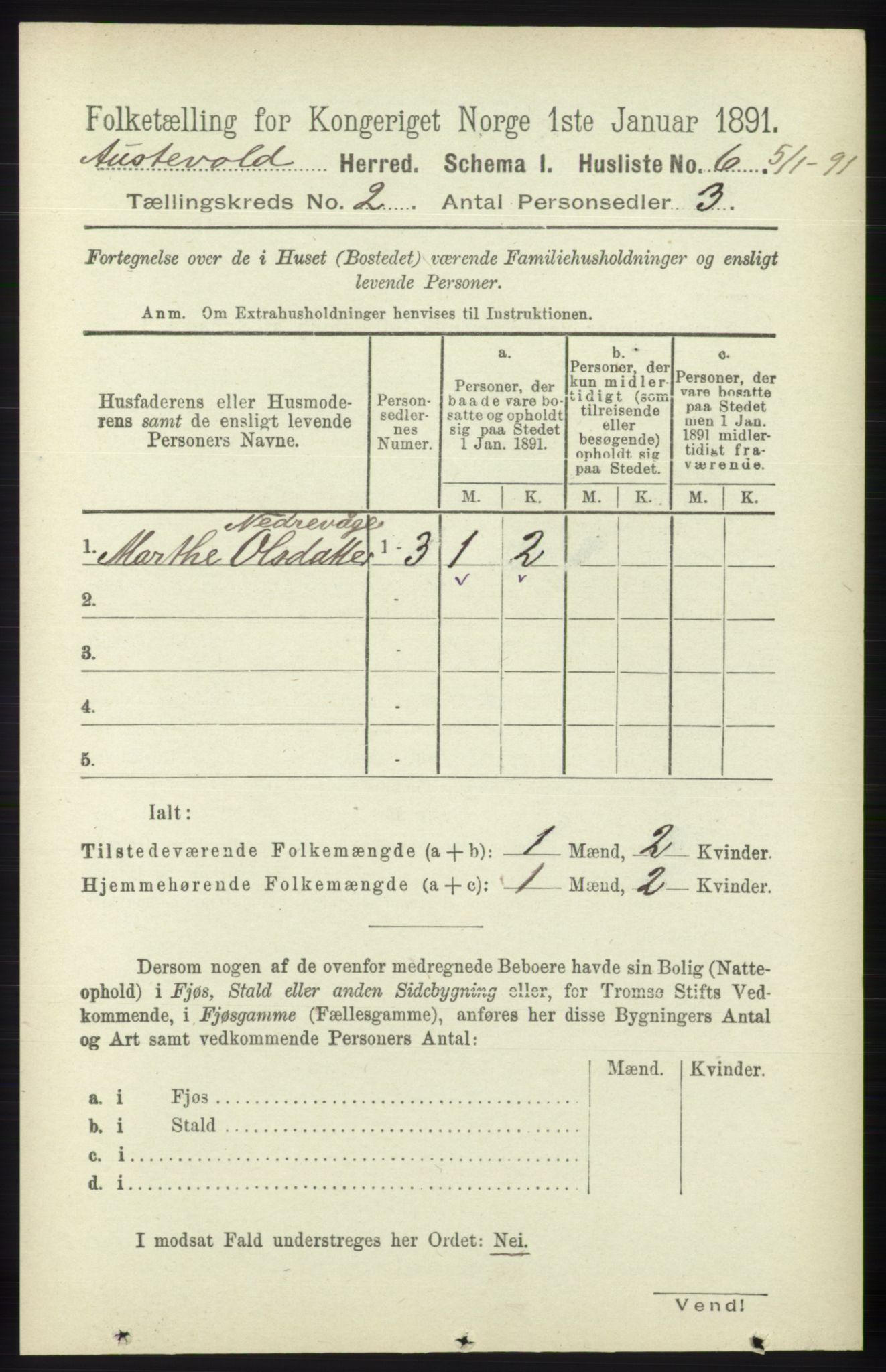 RA, 1891 census for 1244 Austevoll, 1891, p. 571