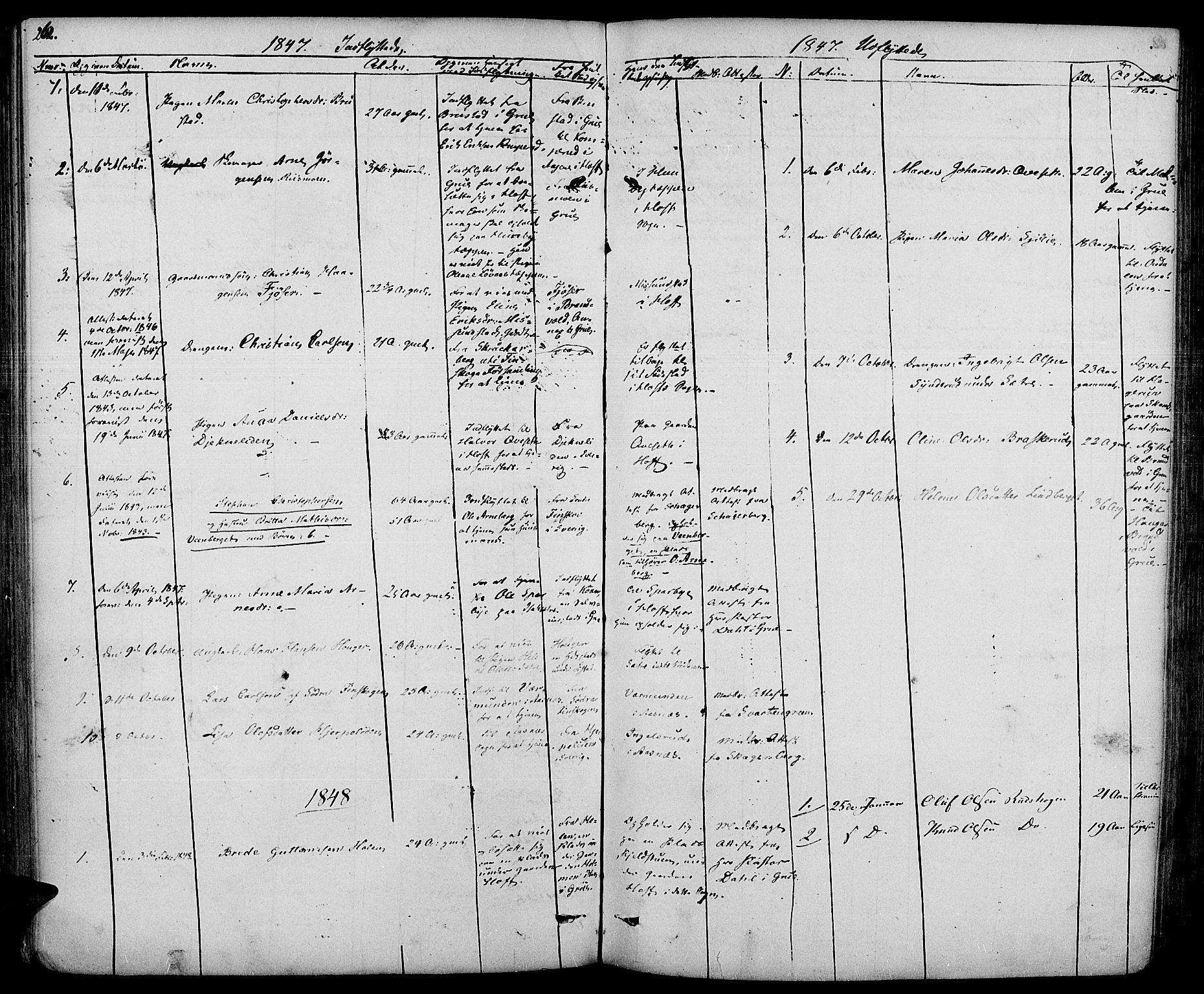 Hof prestekontor, SAH/PREST-038/H/Ha/Haa/L0007: Parish register (official) no. 7, 1841-1848, p. 262
