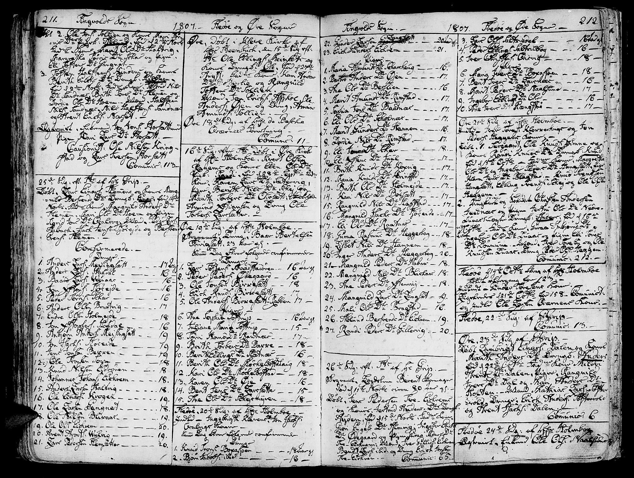Ministerialprotokoller, klokkerbøker og fødselsregistre - Møre og Romsdal, SAT/A-1454/586/L0981: Parish register (official) no. 586A07, 1794-1819, p. 211-212
