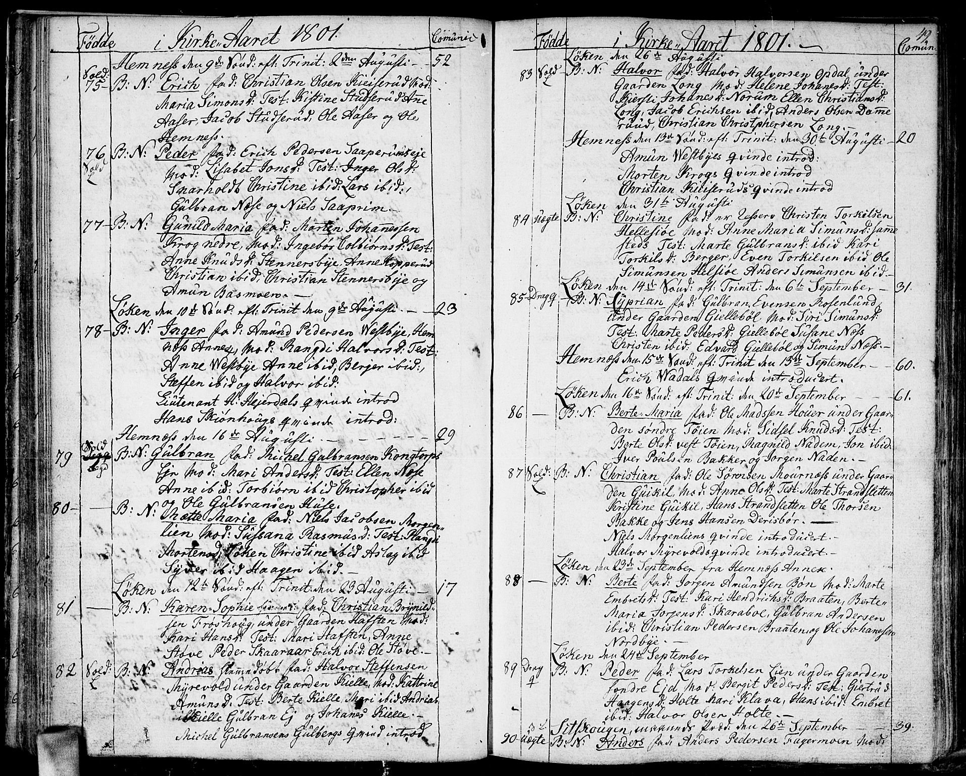 Høland prestekontor Kirkebøker, AV/SAO-A-10346a/F/Fa/L0006: Parish register (official) no. I 6, 1794-1814, p. 49