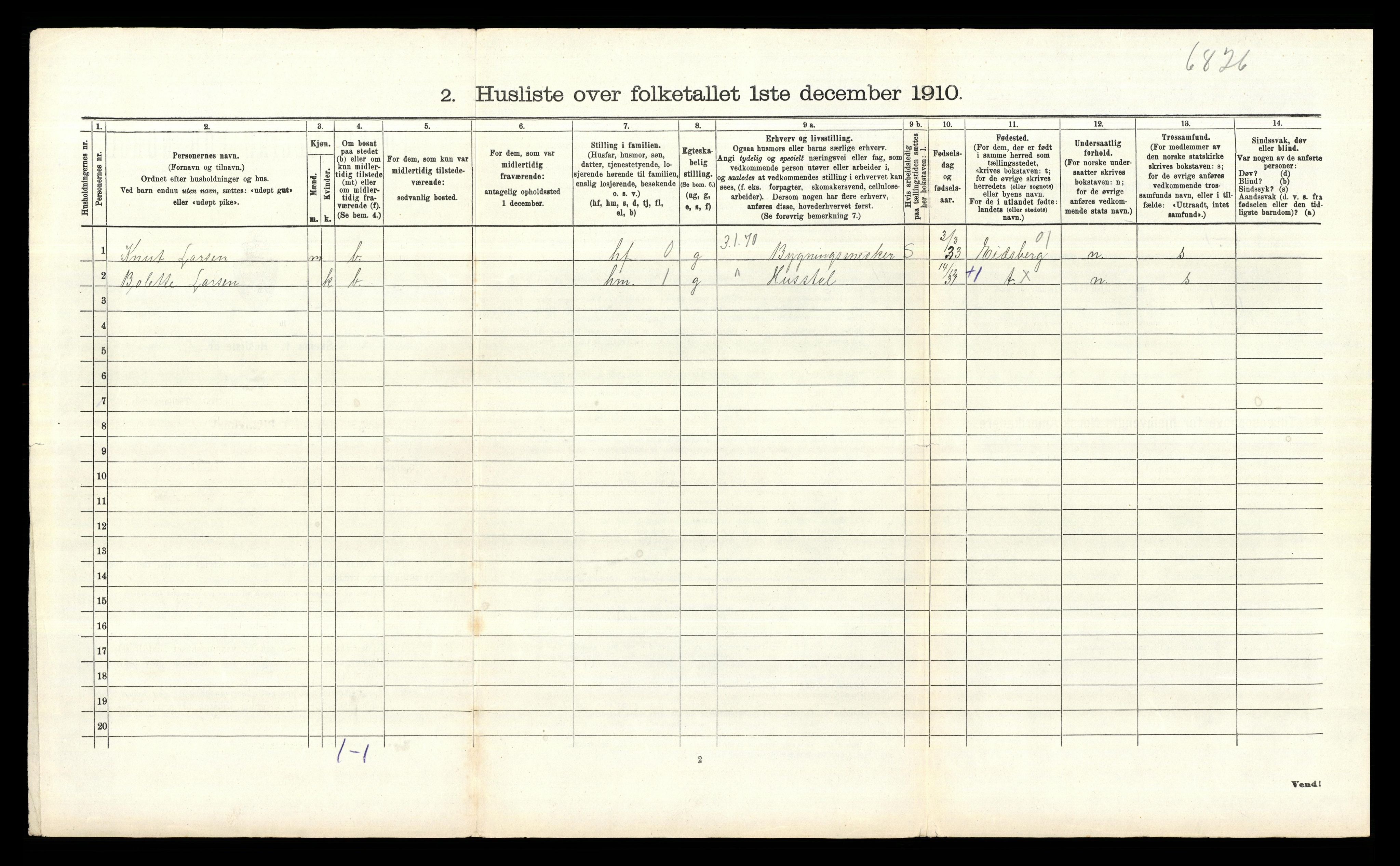 RA, 1910 census for Rygge, 1910, p. 903