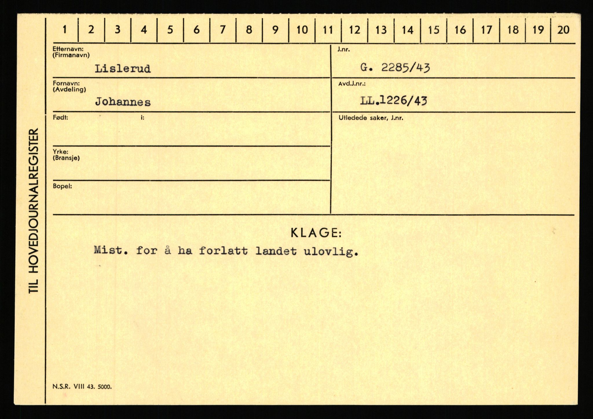 Statspolitiet - Hovedkontoret / Osloavdelingen, AV/RA-S-1329/C/Ca/L0010: Lind - Moksnes, 1943-1945, p. 432