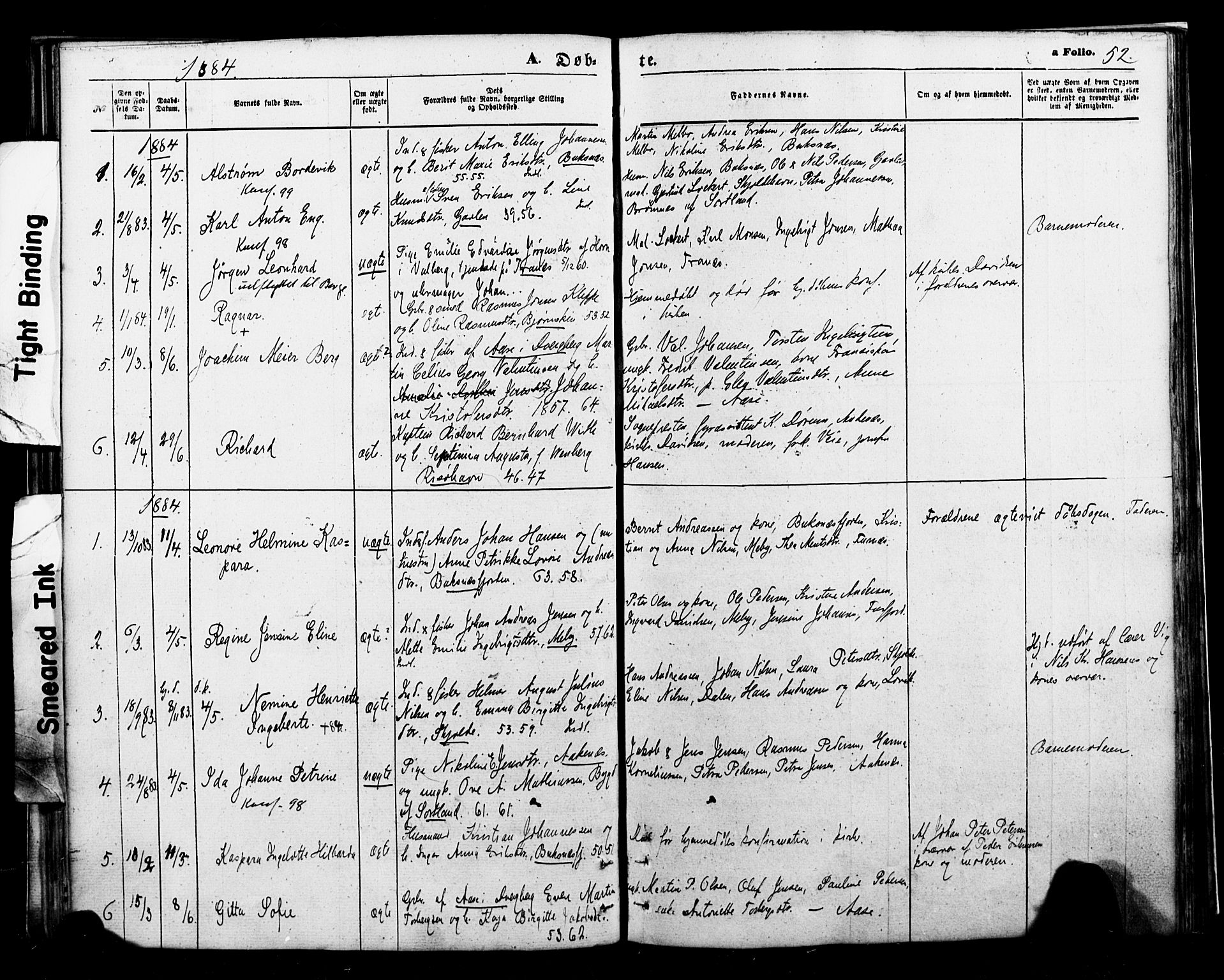 Ministerialprotokoller, klokkerbøker og fødselsregistre - Nordland, SAT/A-1459/898/L1421: Parish register (official) no. 898A01, 1866-1886, p. 52