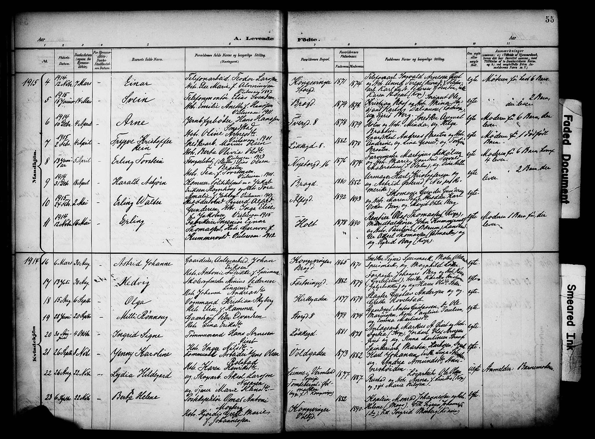 Vinger prestekontor, AV/SAH-PREST-024/H/Ha/Haa/L0016: Parish register (official) no. 16, 1898-1920, p. 55