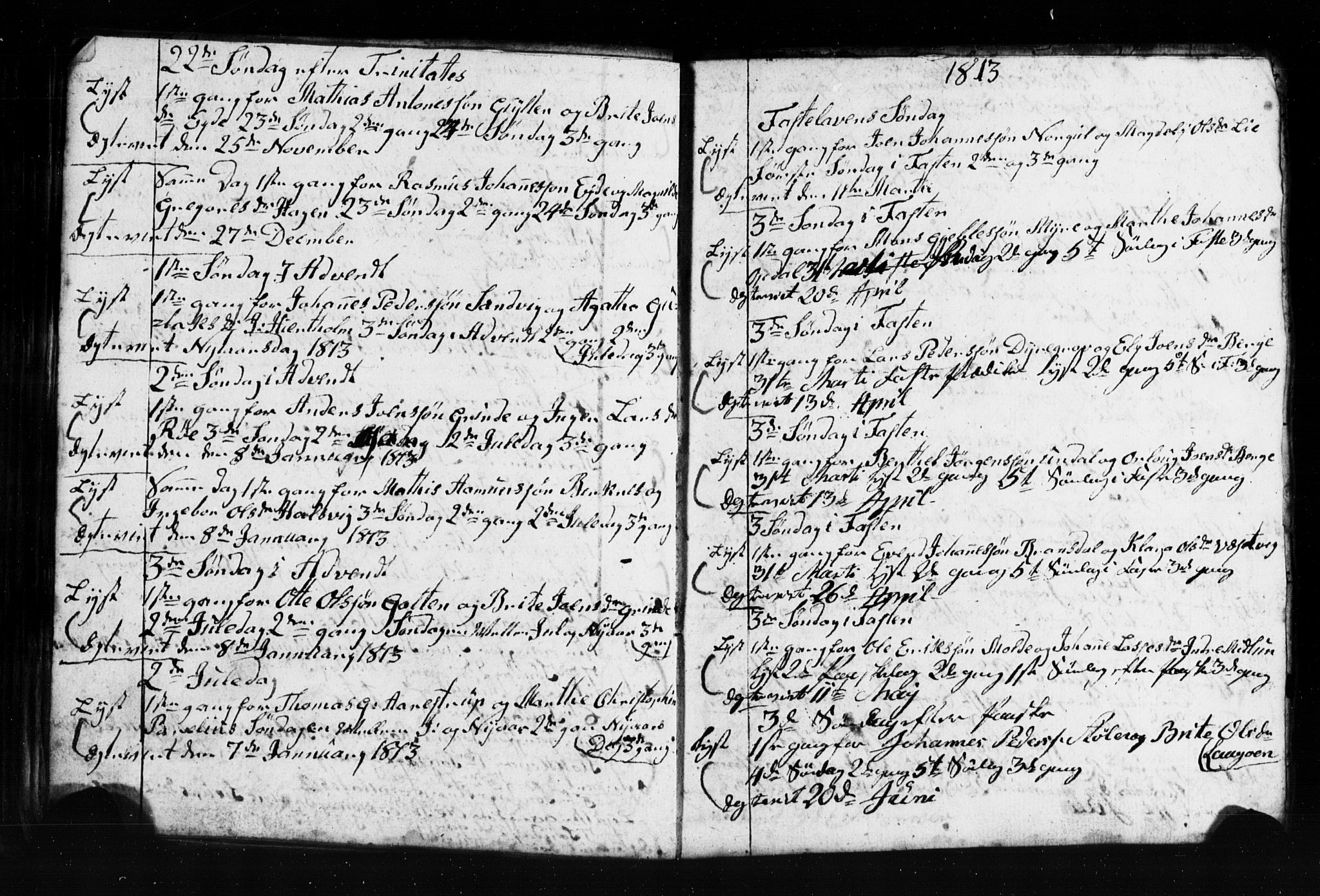 Gulen sokneprestembete, AV/SAB-A-80201/H/Hab: Parish register (copy) no. A 2, 1791-1814