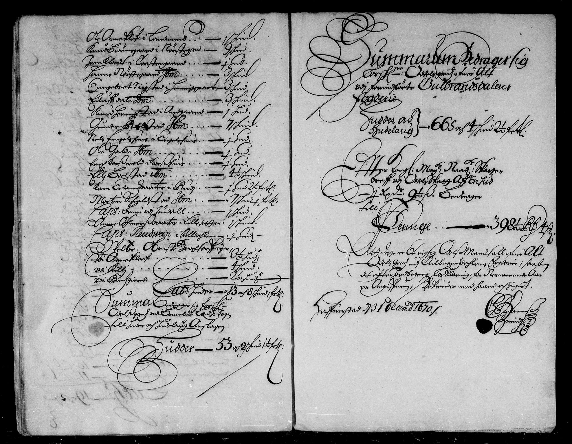 Rentekammeret inntil 1814, Reviderte regnskaper, Stiftamtstueregnskaper, Landkommissariatet på Akershus og Akershus stiftamt, AV/RA-EA-5869/R/Rb/L0068: Akershus stiftamt, 1670