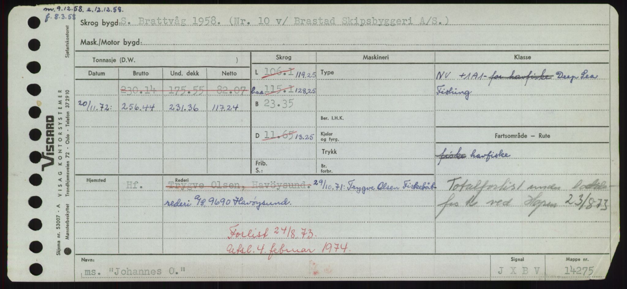 Sjøfartsdirektoratet med forløpere, Skipsmålingen, RA/S-1627/H/Hd/L0019: Fartøy, J, p. 475