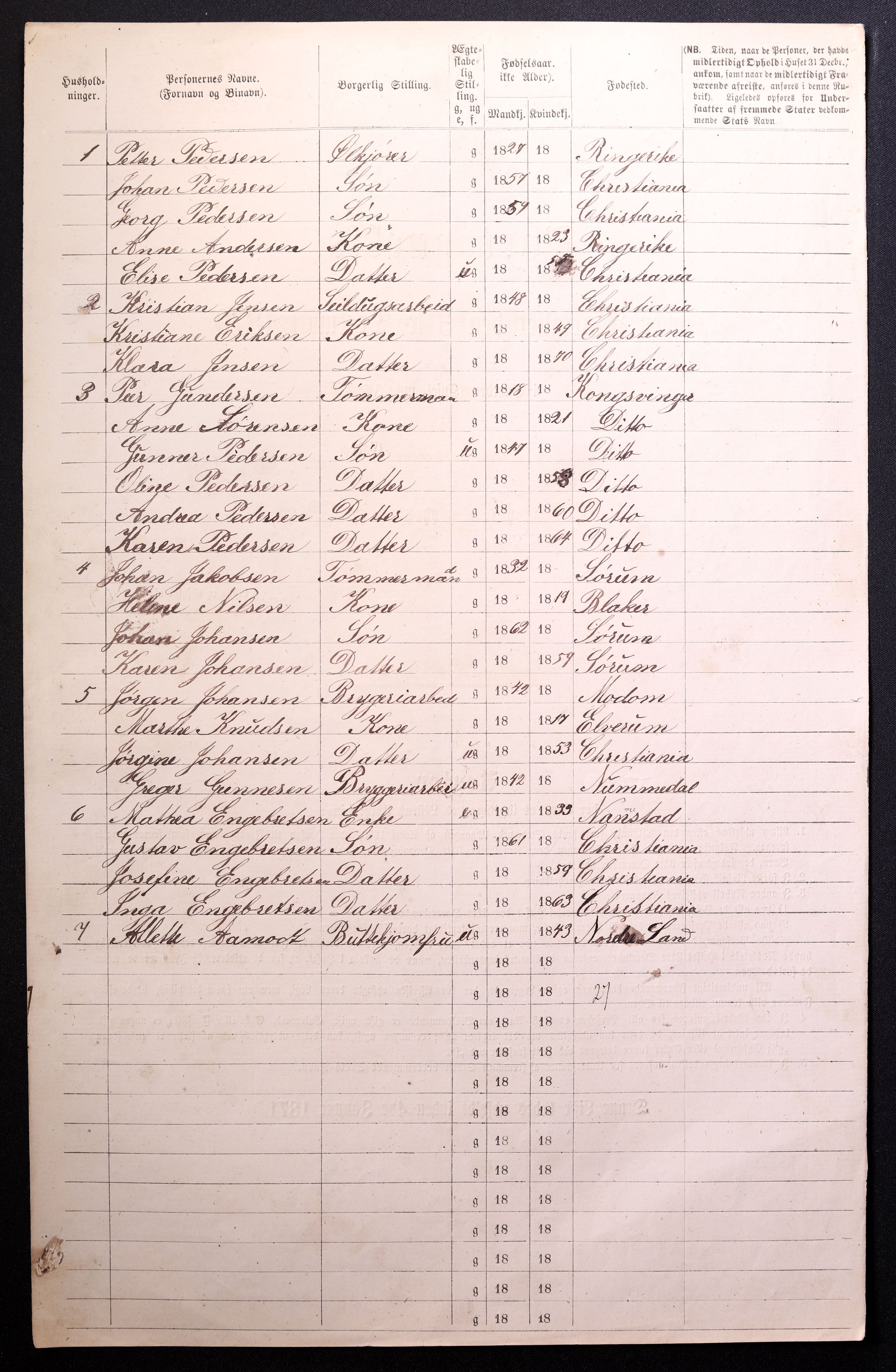 RA, 1870 census for 0301 Kristiania, 1870, p. 2041