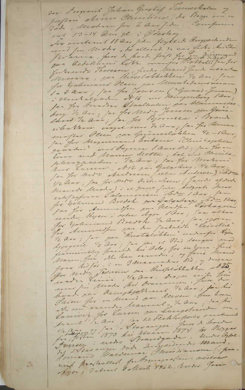 Bergen politikammer / politidistrikt, AV/SAB-A-60401/I/Ic, 1874-1878
