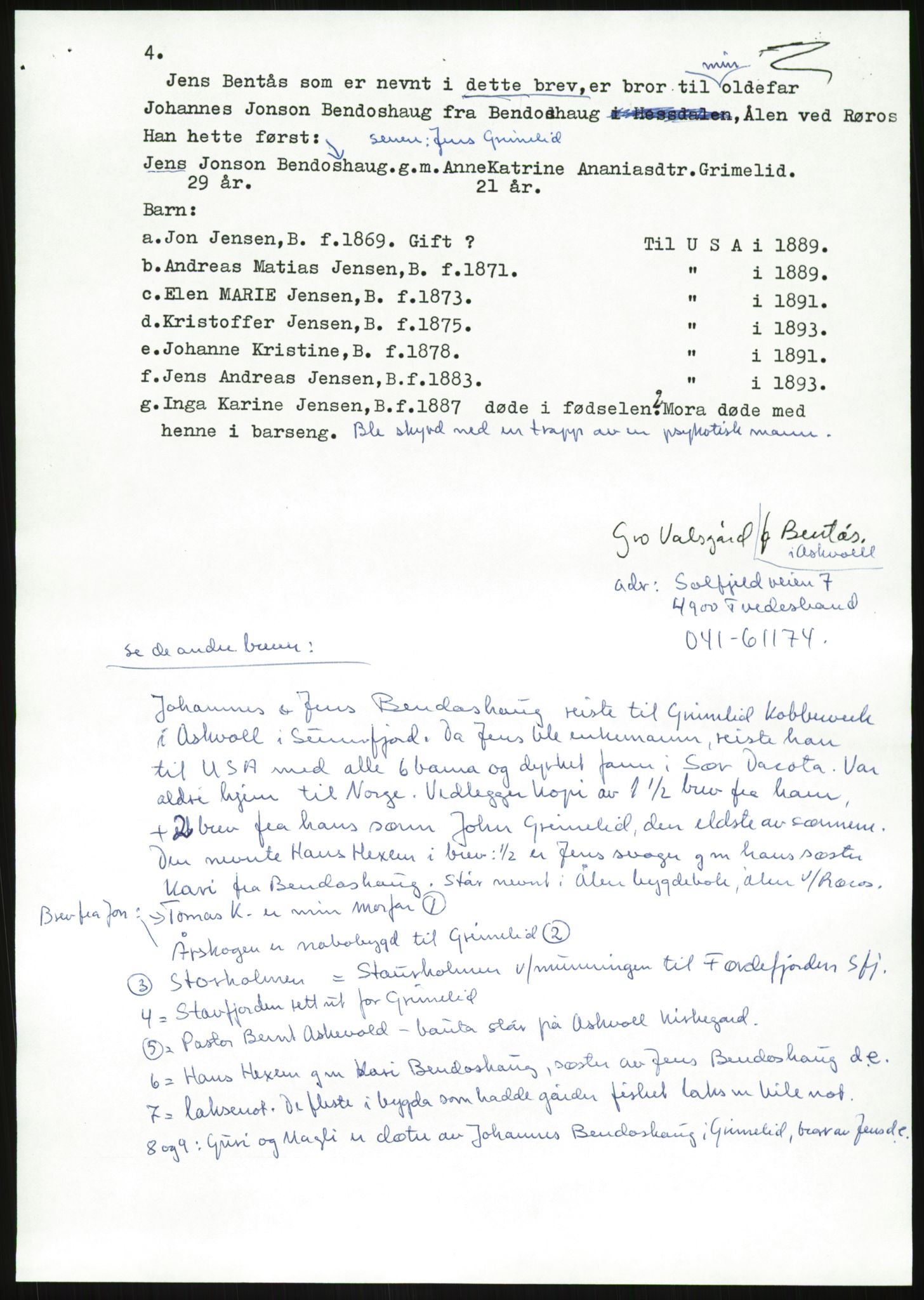 Samlinger til kildeutgivelse, Amerikabrevene, AV/RA-EA-4057/F/L0027: Innlån fra Aust-Agder: Dannevig - Valsgård, 1838-1914, p. 727