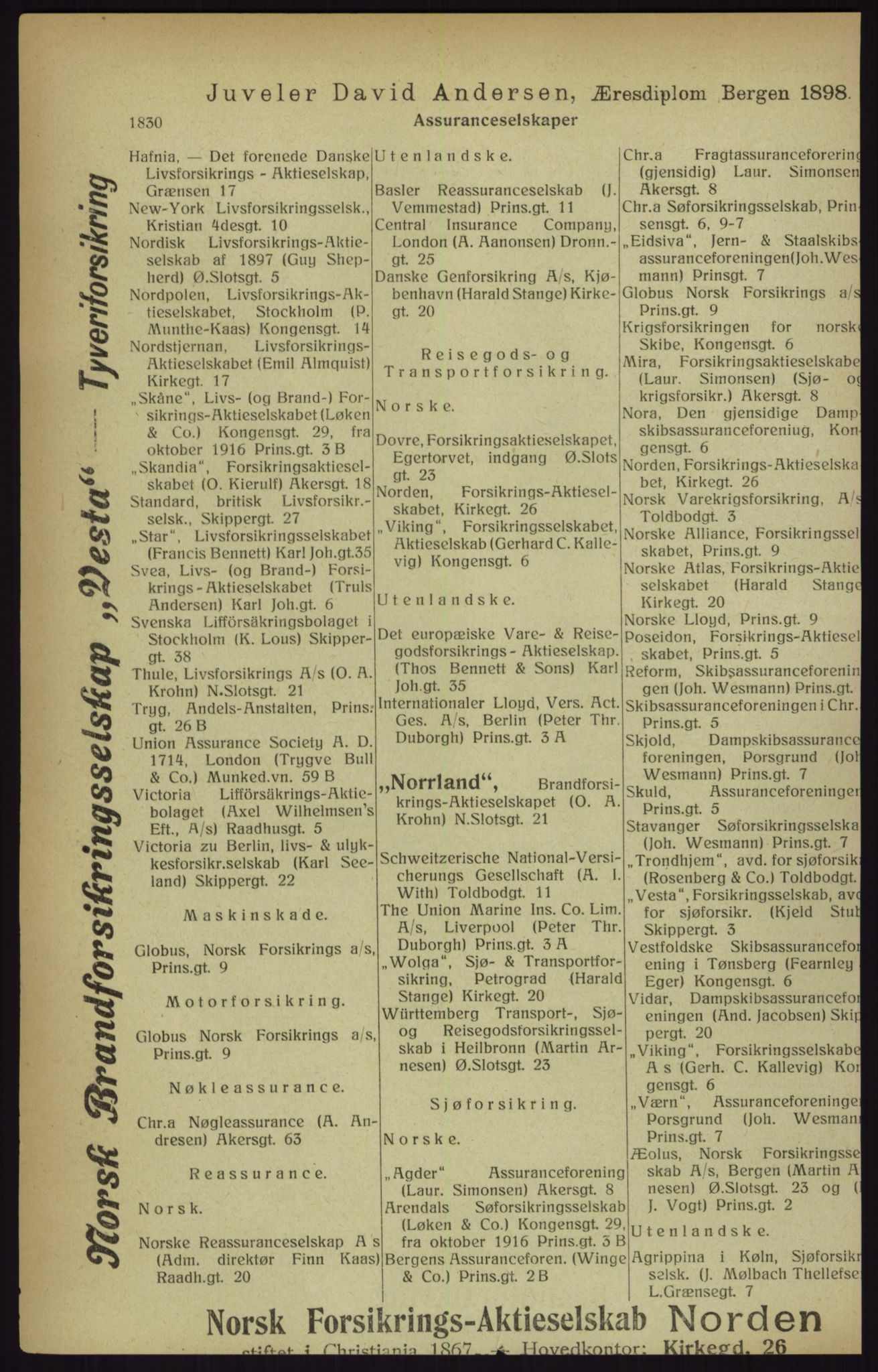 Kristiania/Oslo adressebok, PUBL/-, 1916, p. 1830