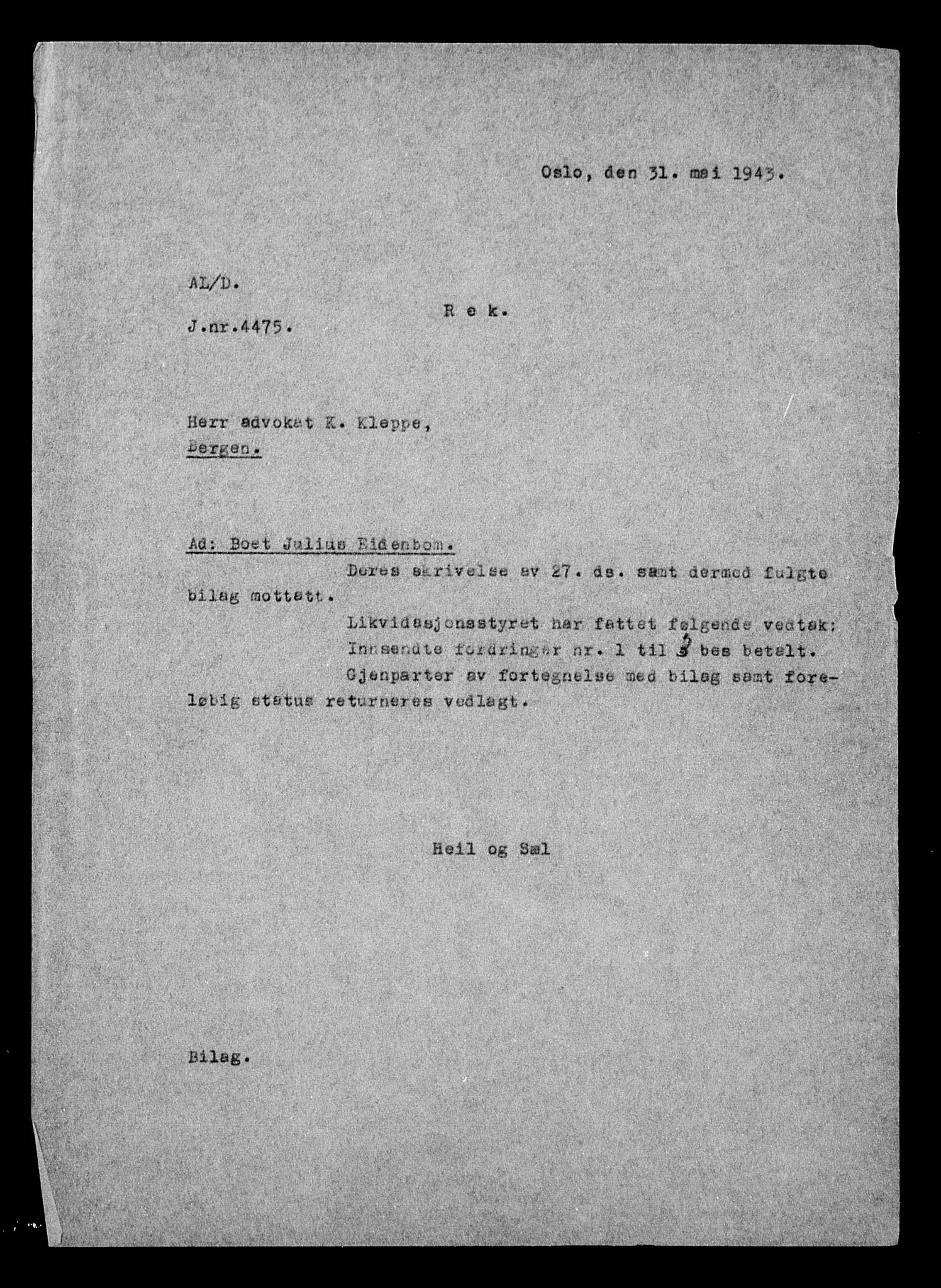Justisdepartementet, Tilbakeføringskontoret for inndratte formuer, AV/RA-S-1564/H/Hc/Hcd/L0995: --, 1945-1947, p. 26