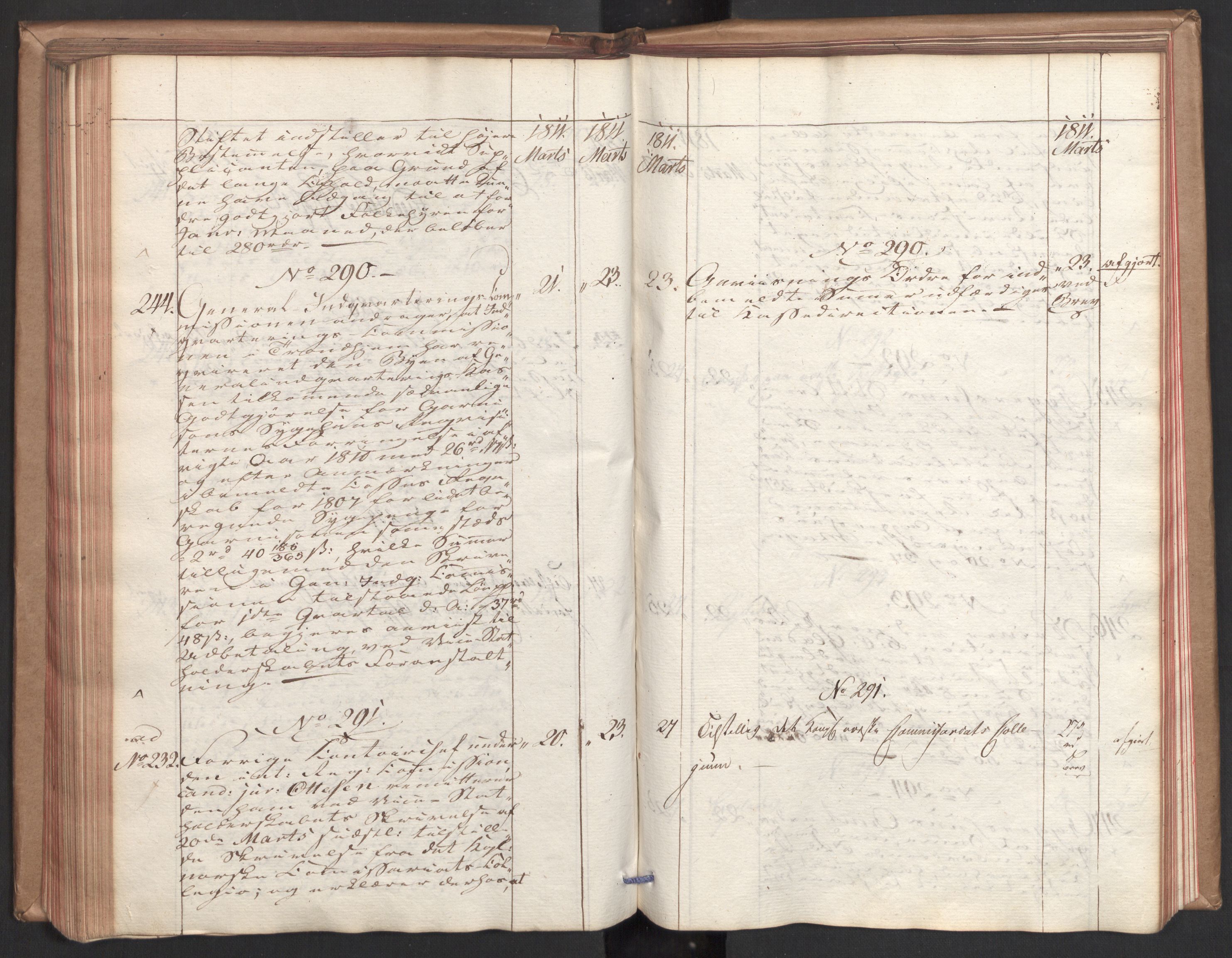 Stattholderembetet 1810-1814, 2. kontor (Kontor B), AV/RA-EA-5432/Ab/L0001: Referatprotokoll,  j.nr. 1-290,  l.nr. 1-347, 1810-1811