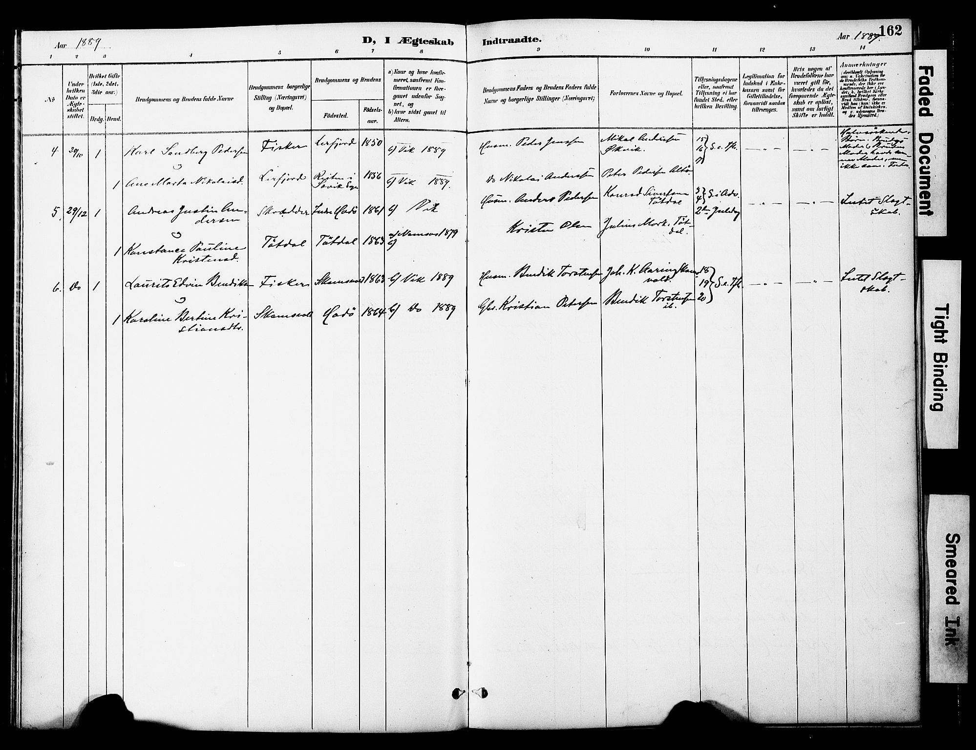 Ministerialprotokoller, klokkerbøker og fødselsregistre - Nord-Trøndelag, AV/SAT-A-1458/774/L0628: Parish register (official) no. 774A02, 1887-1903, p. 162