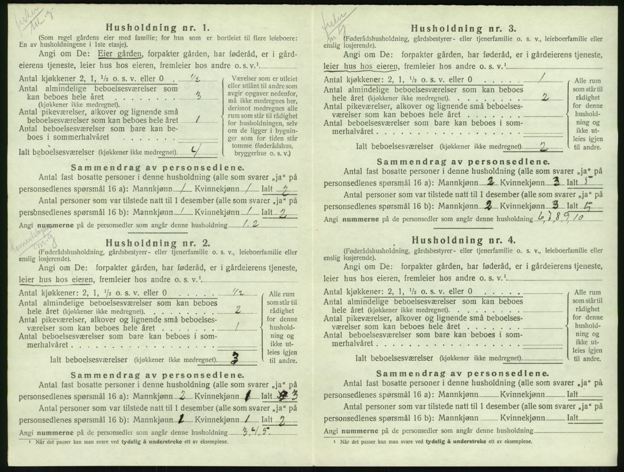 SAT, 1920 census for Sandøy, 1920, p. 275