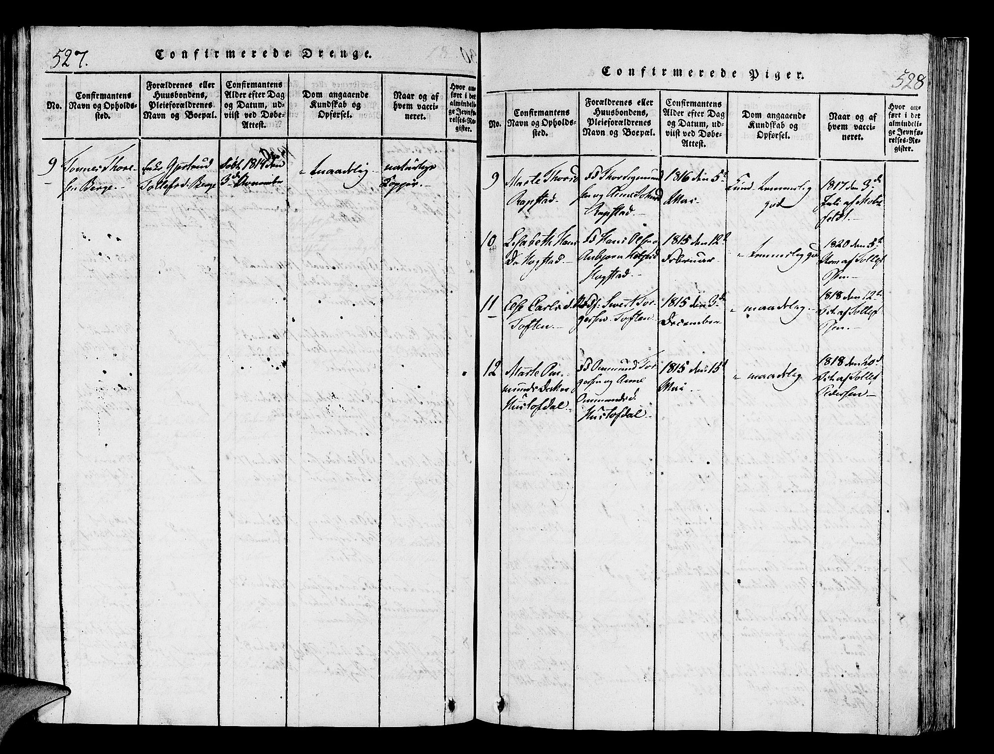 Helleland sokneprestkontor, AV/SAST-A-101810: Parish register (official) no. A 4, 1815-1834, p. 527-528