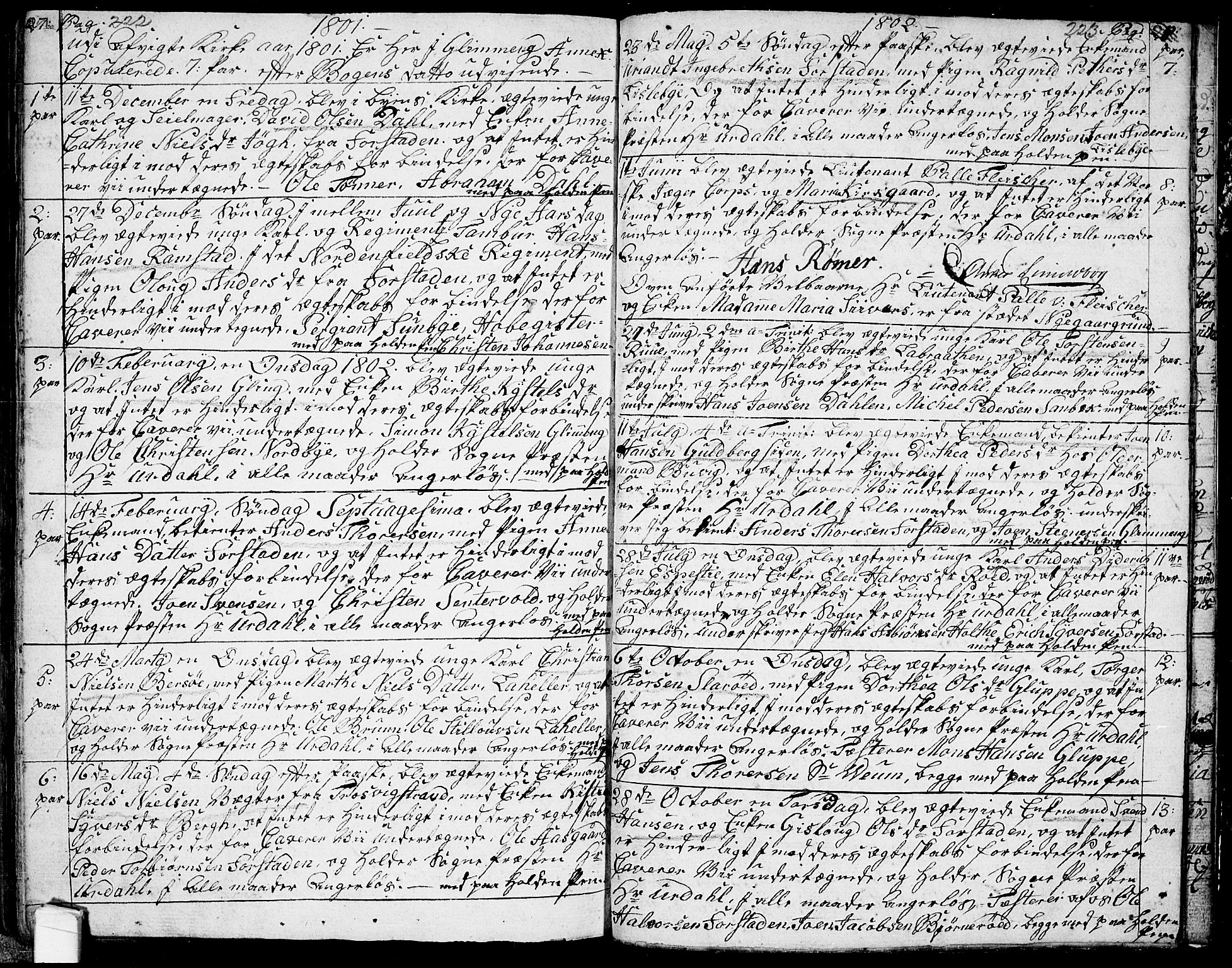 Glemmen prestekontor Kirkebøker, AV/SAO-A-10908/F/Fa/L0002: Parish register (official) no. 2, 1771-1803, p. 222-223