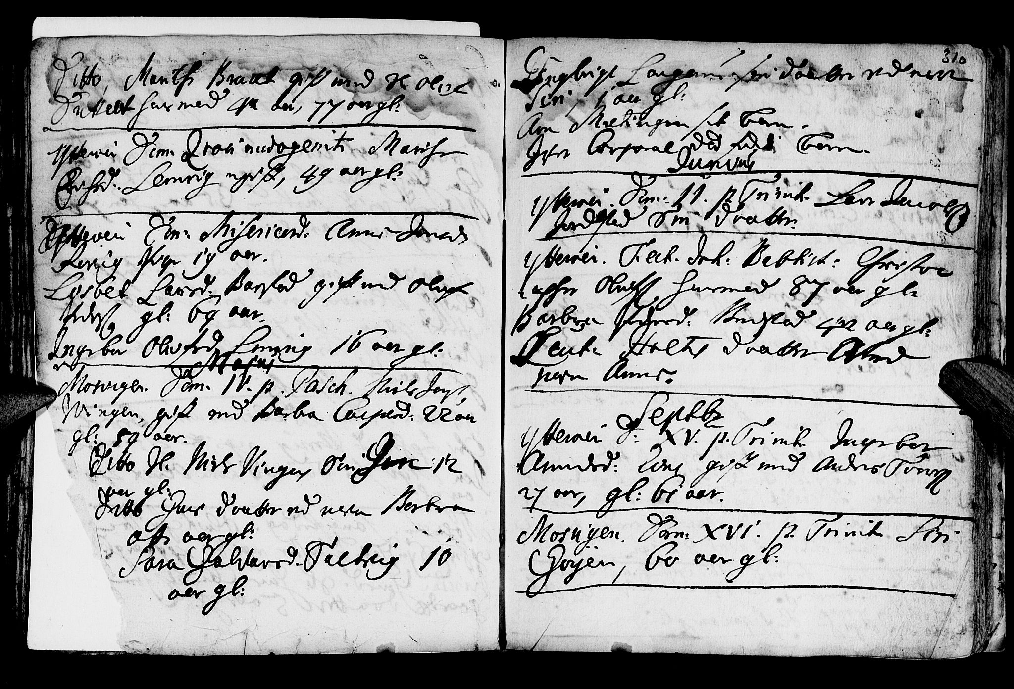 Ministerialprotokoller, klokkerbøker og fødselsregistre - Nord-Trøndelag, SAT/A-1458/722/L0215: Parish register (official) no. 722A02, 1718-1755, p. 310