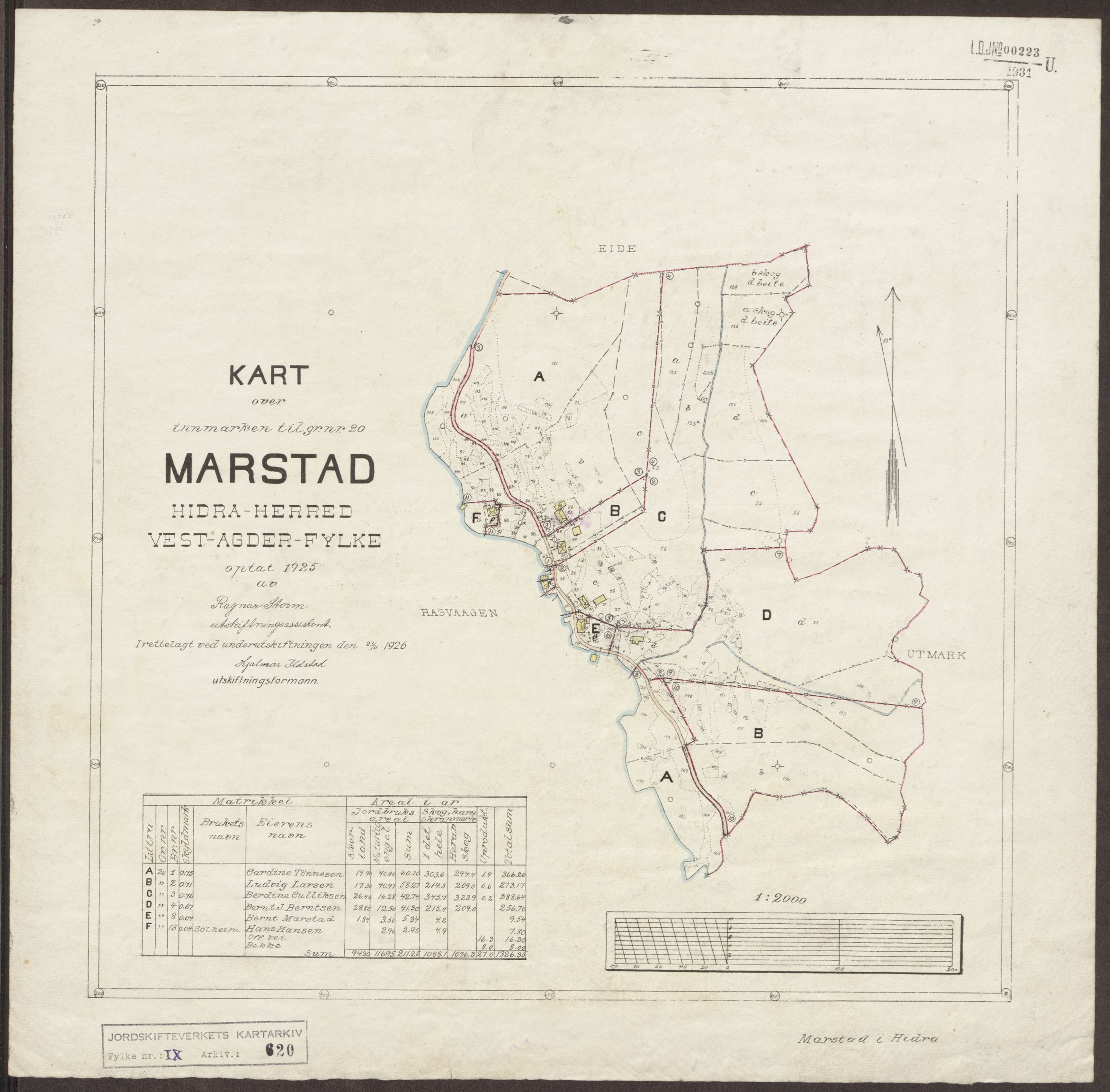 Jordskifteverkets kartarkiv, AV/RA-S-3929/T, 1859-1988, p. 745