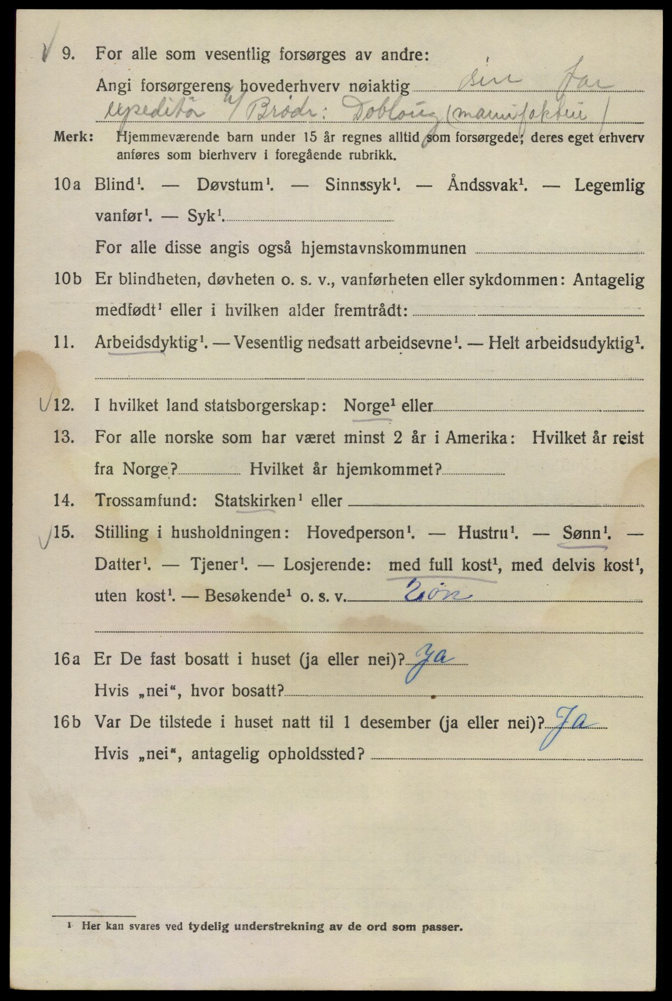 SAO, 1920 census for Kristiania, 1920, p. 140594