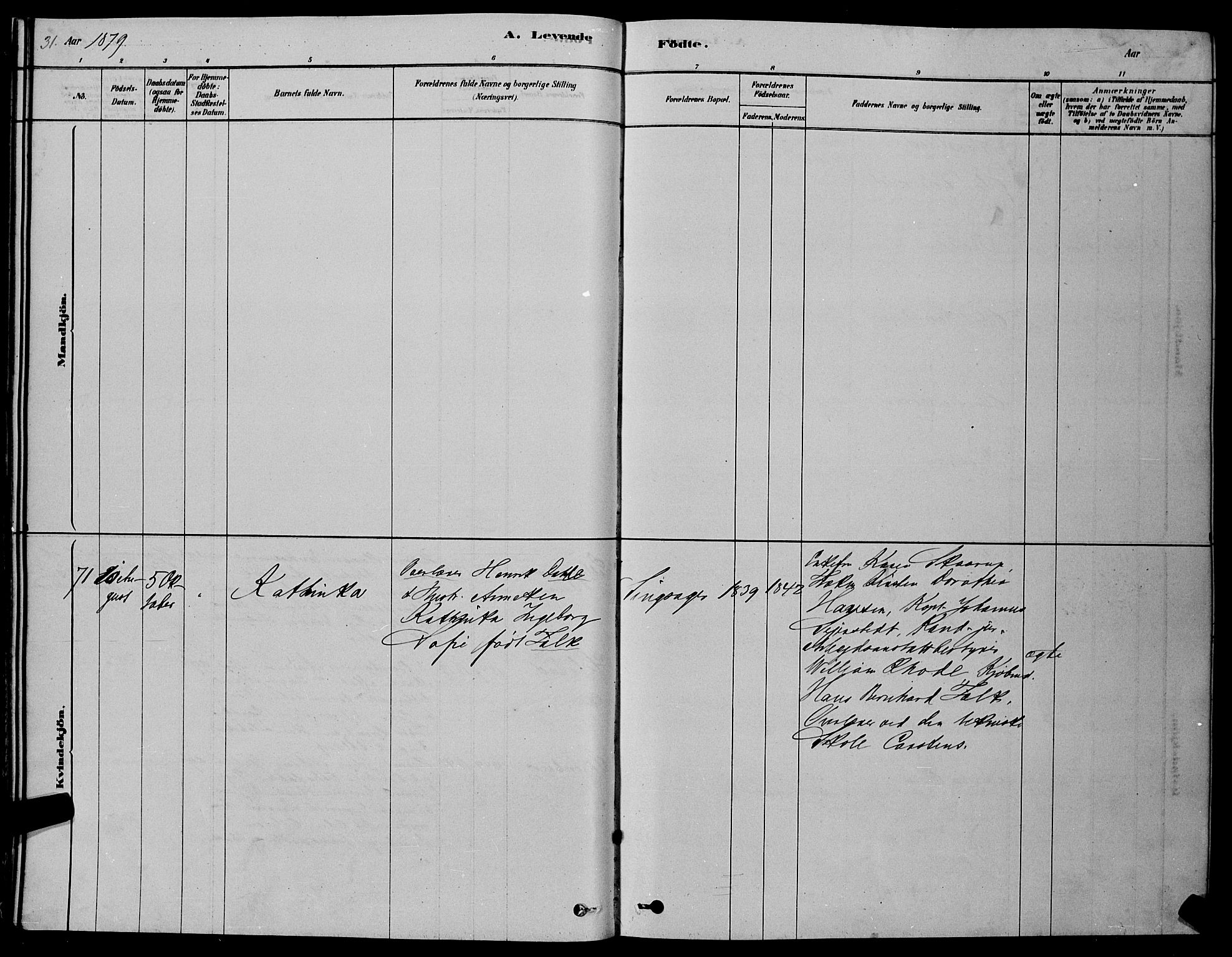 Ministerialprotokoller, klokkerbøker og fødselsregistre - Sør-Trøndelag, SAT/A-1456/606/L0312: Parish register (copy) no. 606C08, 1878-1894, p. 31