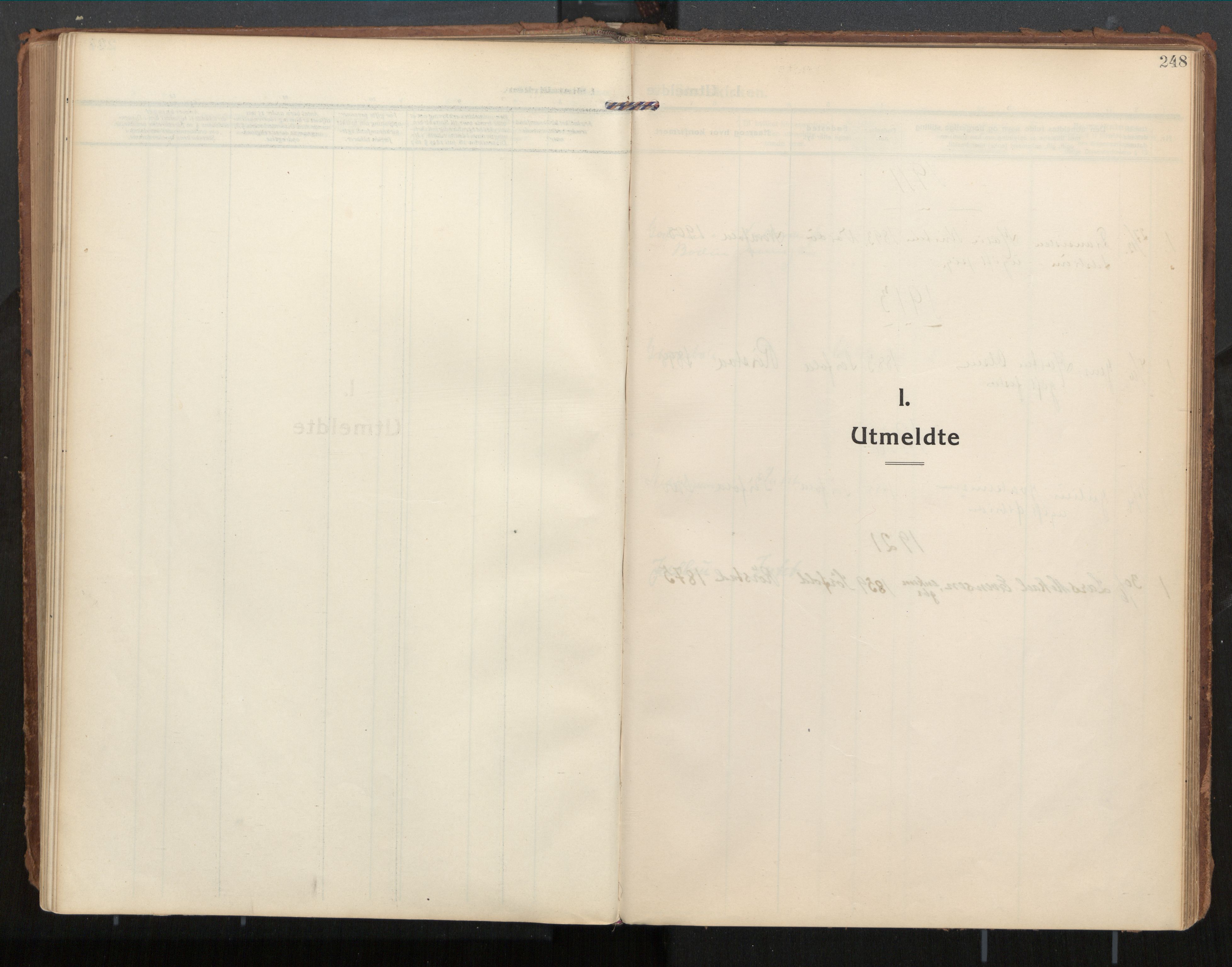 Ministerialprotokoller, klokkerbøker og fødselsregistre - Nordland, SAT/A-1459/854/L0784: Parish register (official) no. 854A07, 1910-1922, p. 248