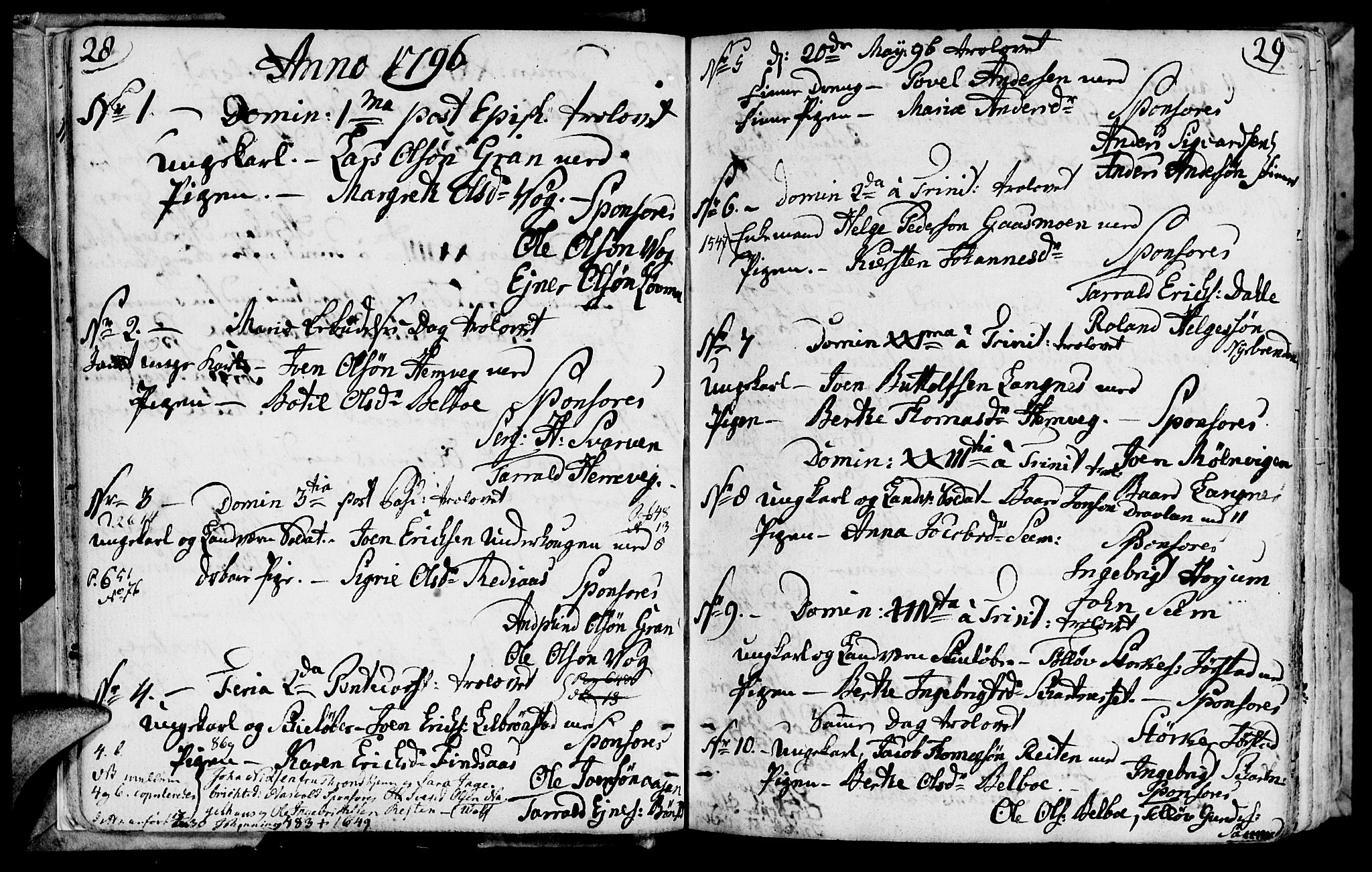 Ministerialprotokoller, klokkerbøker og fødselsregistre - Nord-Trøndelag, SAT/A-1458/749/L0468: Parish register (official) no. 749A02, 1787-1817, p. 28-29