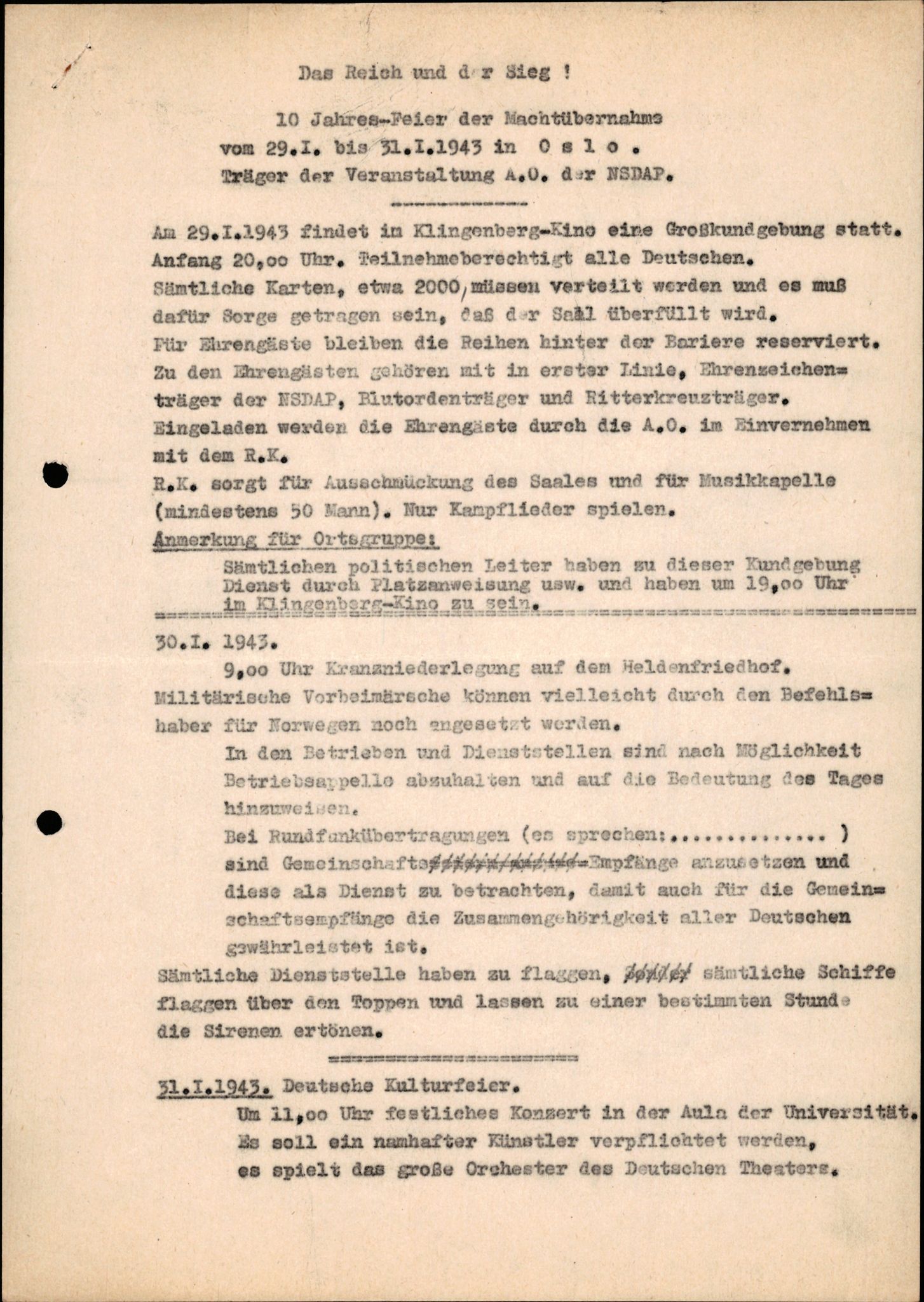 Forsvarets Overkommando. 2 kontor. Arkiv 11.4. Spredte tyske arkivsaker, AV/RA-RAFA-7031/D/Dar/Darb/L0015: Reichskommissariat - NSDAP in Norwegen, 1938-1945, p. 31