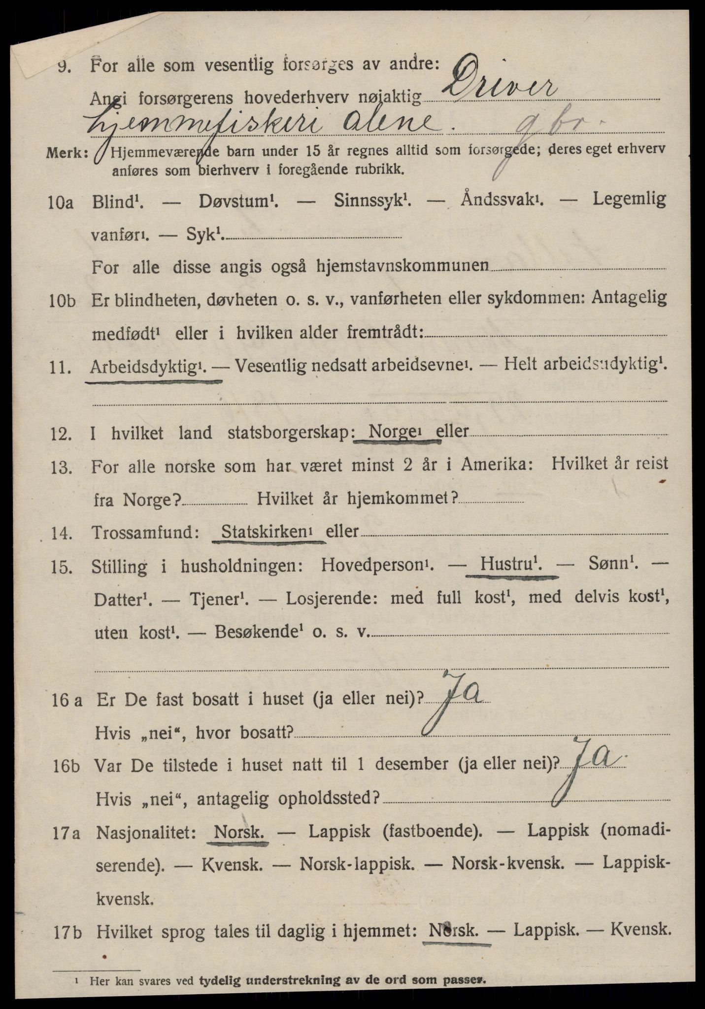 SAT, 1920 census for Fillan, 1920, p. 591