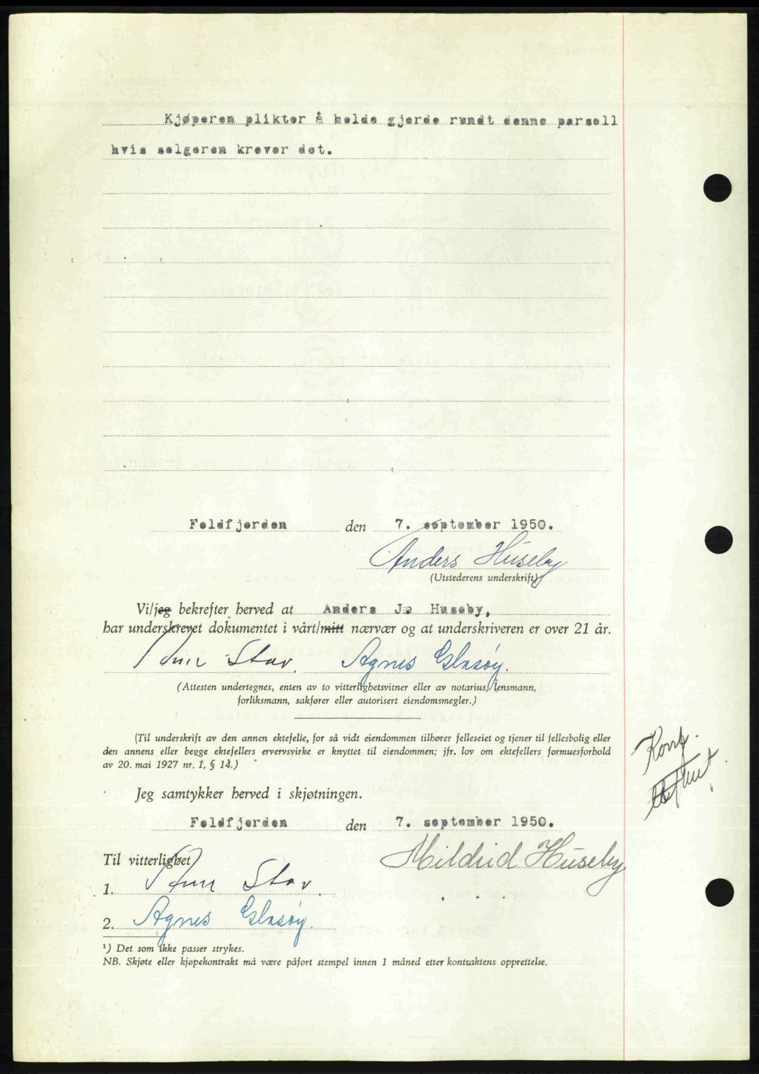 Nordmøre sorenskriveri, AV/SAT-A-4132/1/2/2Ca: Mortgage book no. A116, 1950-1950, Diary no: : 2841/1950