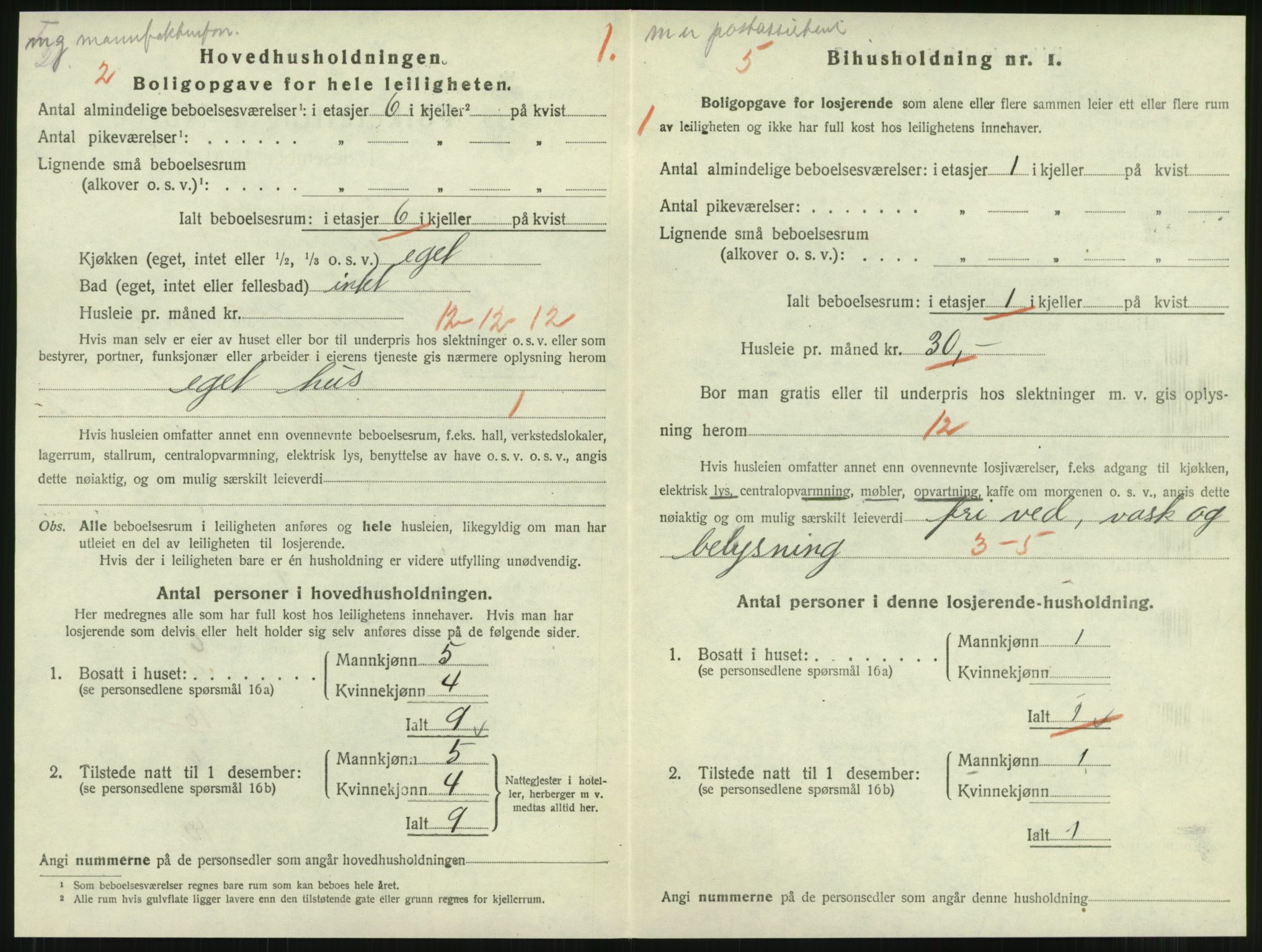 SAT, 1920 census for Namsos, 1920, p. 826