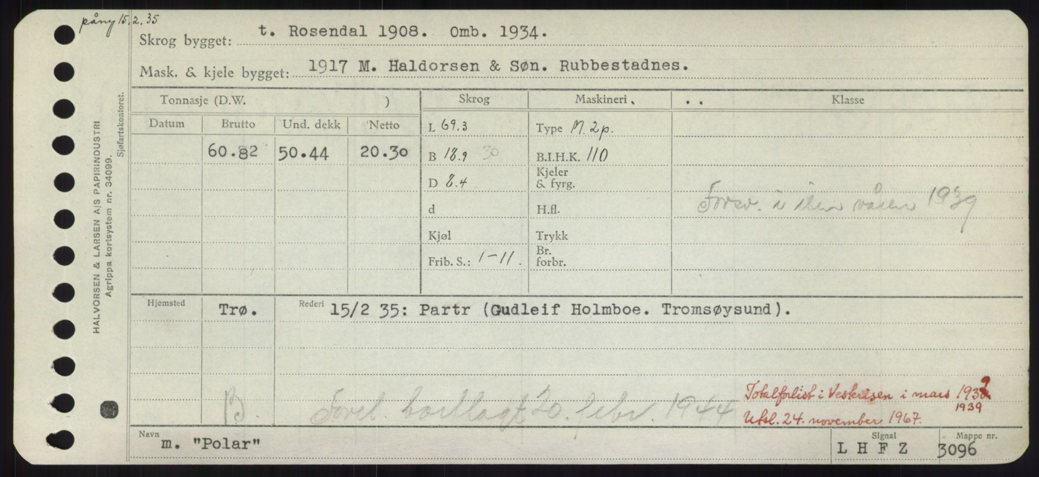 Sjøfartsdirektoratet med forløpere, Skipsmålingen, RA/S-1627/H/Hd/L0029: Fartøy, P, p. 313