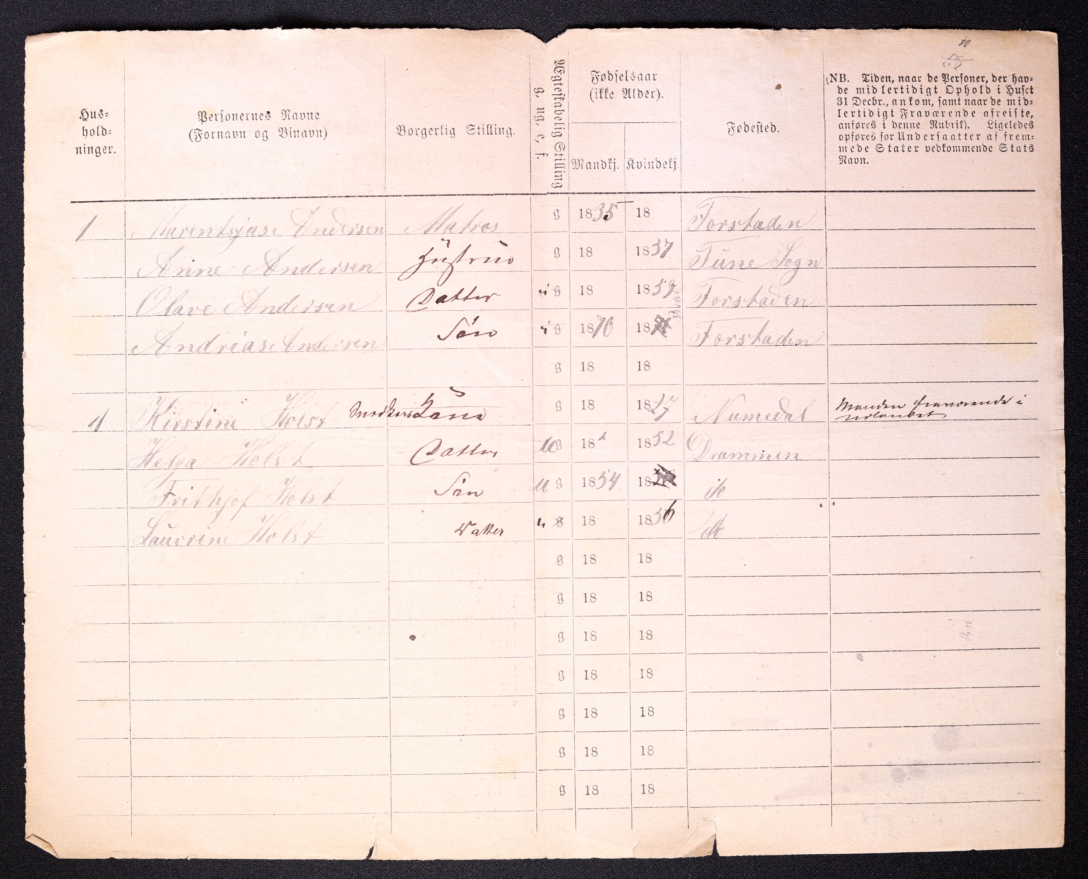 RA, 1870 census for 0103 Fredrikstad, 1870, p. 1002