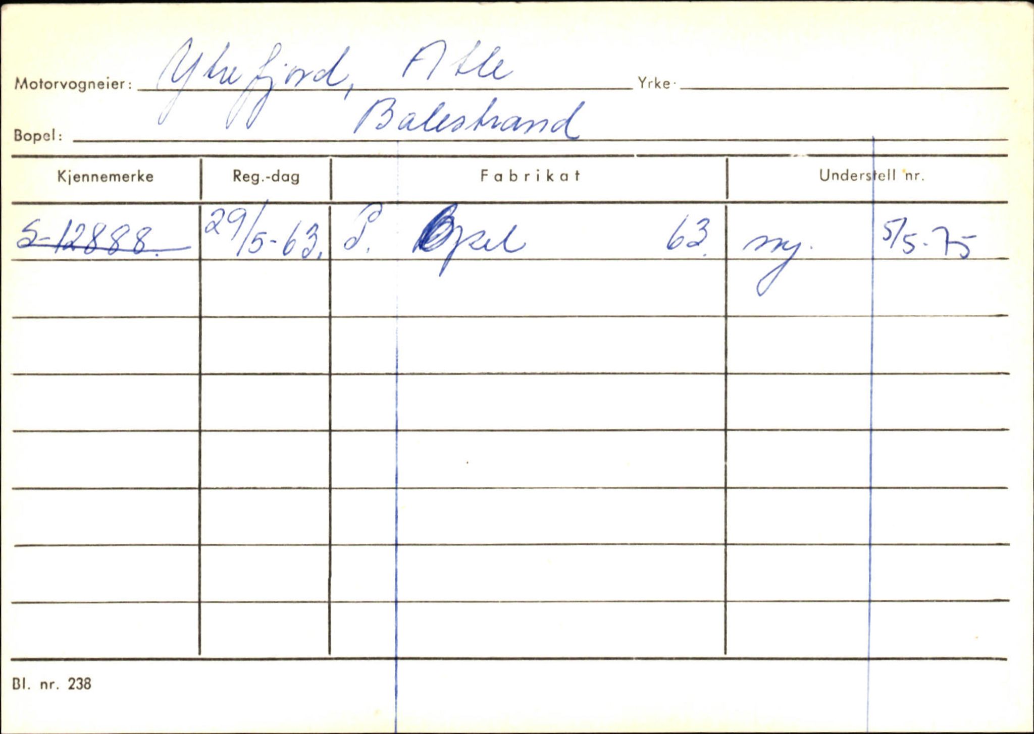 Statens vegvesen, Sogn og Fjordane vegkontor, SAB/A-5301/4/F/L0132: Eigarregister Askvoll A-Å. Balestrand A-Å, 1945-1975, p. 2525