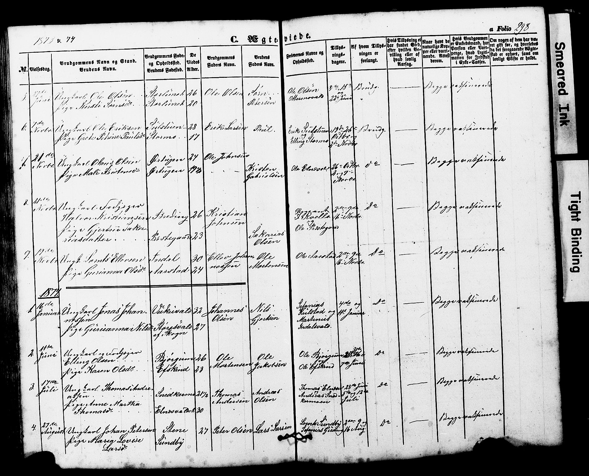 Ministerialprotokoller, klokkerbøker og fødselsregistre - Nord-Trøndelag, AV/SAT-A-1458/724/L0268: Parish register (copy) no. 724C04, 1846-1878, p. 298