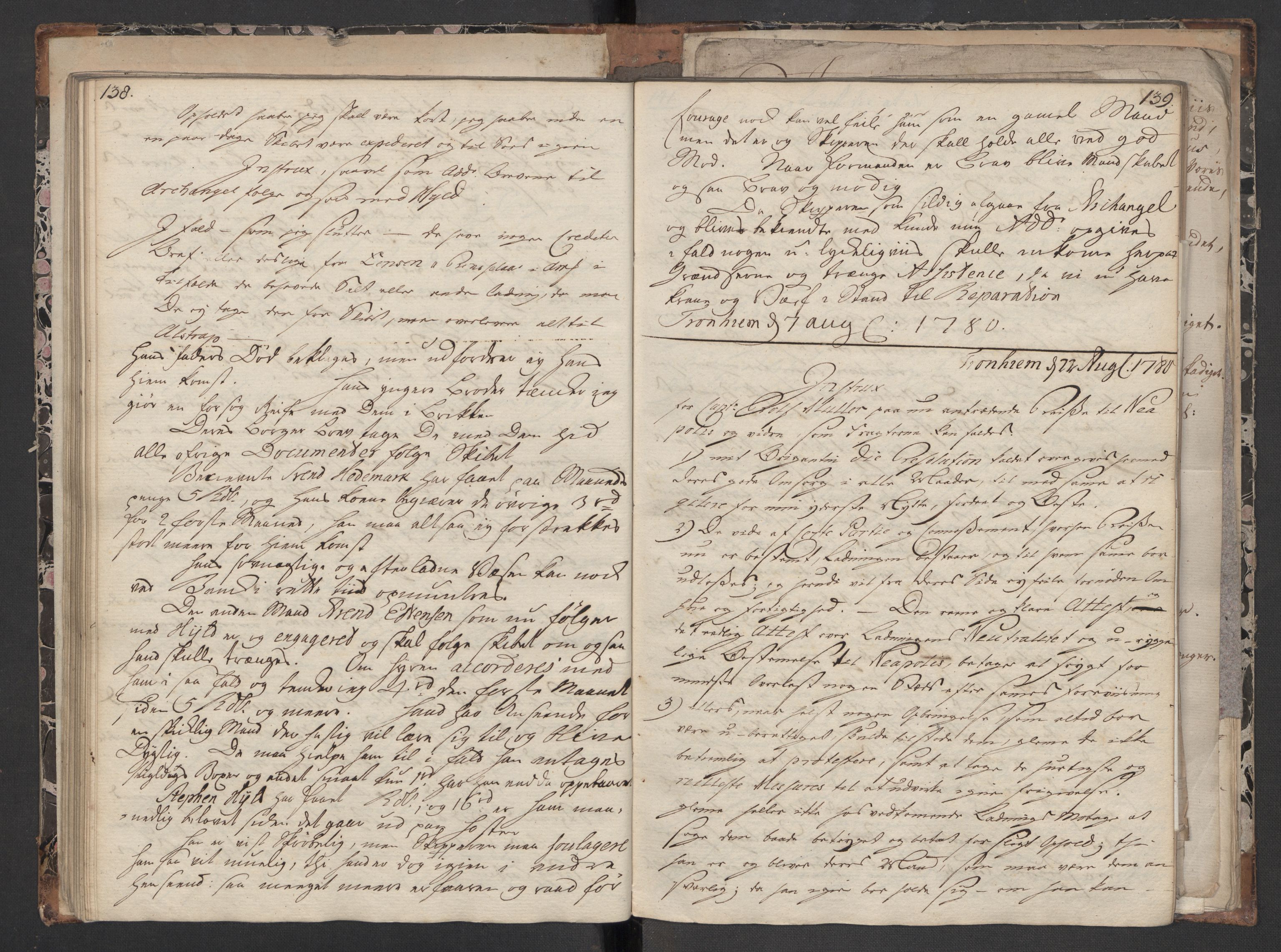 Hoë, Herman & Co, SAT/PA-0280/11/L0025: Kopibok, innenlandsk, 1778-1781, p. 138-139
