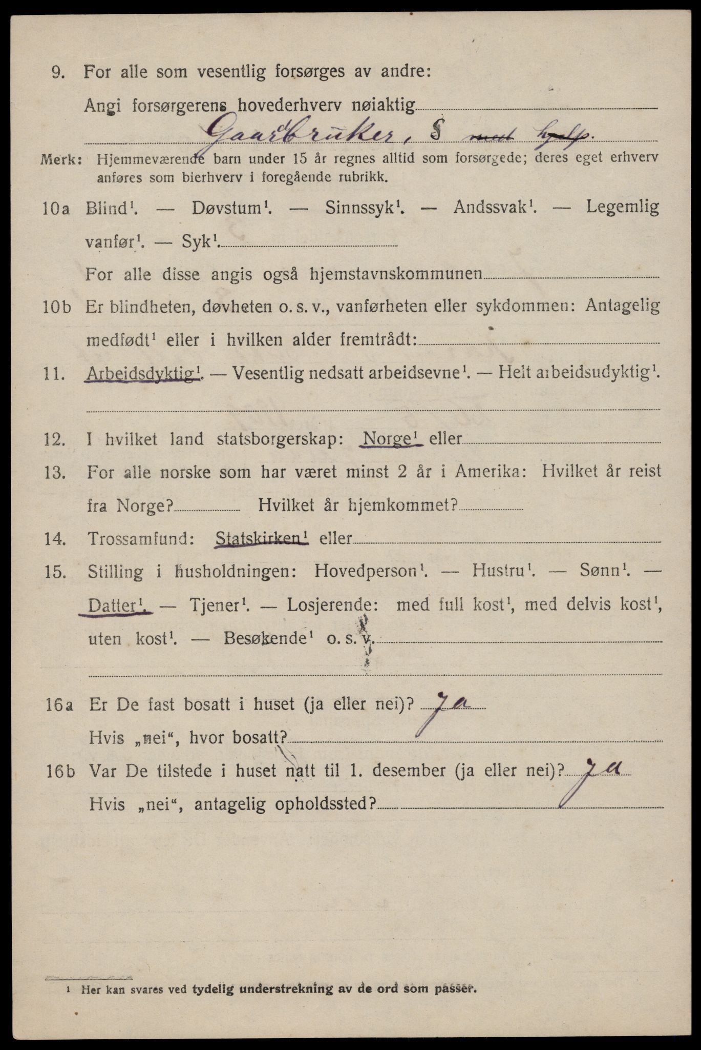 SAST, 1920 census for Jelsa, 1920, p. 671