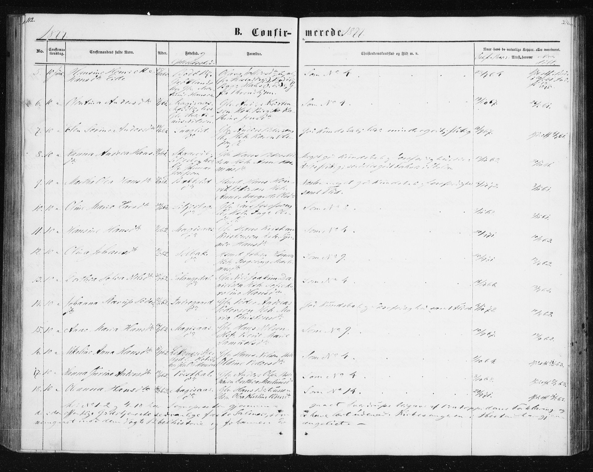 Ibestad sokneprestembete, AV/SATØ-S-0077/H/Ha/Hab/L0013klokker: Parish register (copy) no. 13, 1865-1879, p. 112