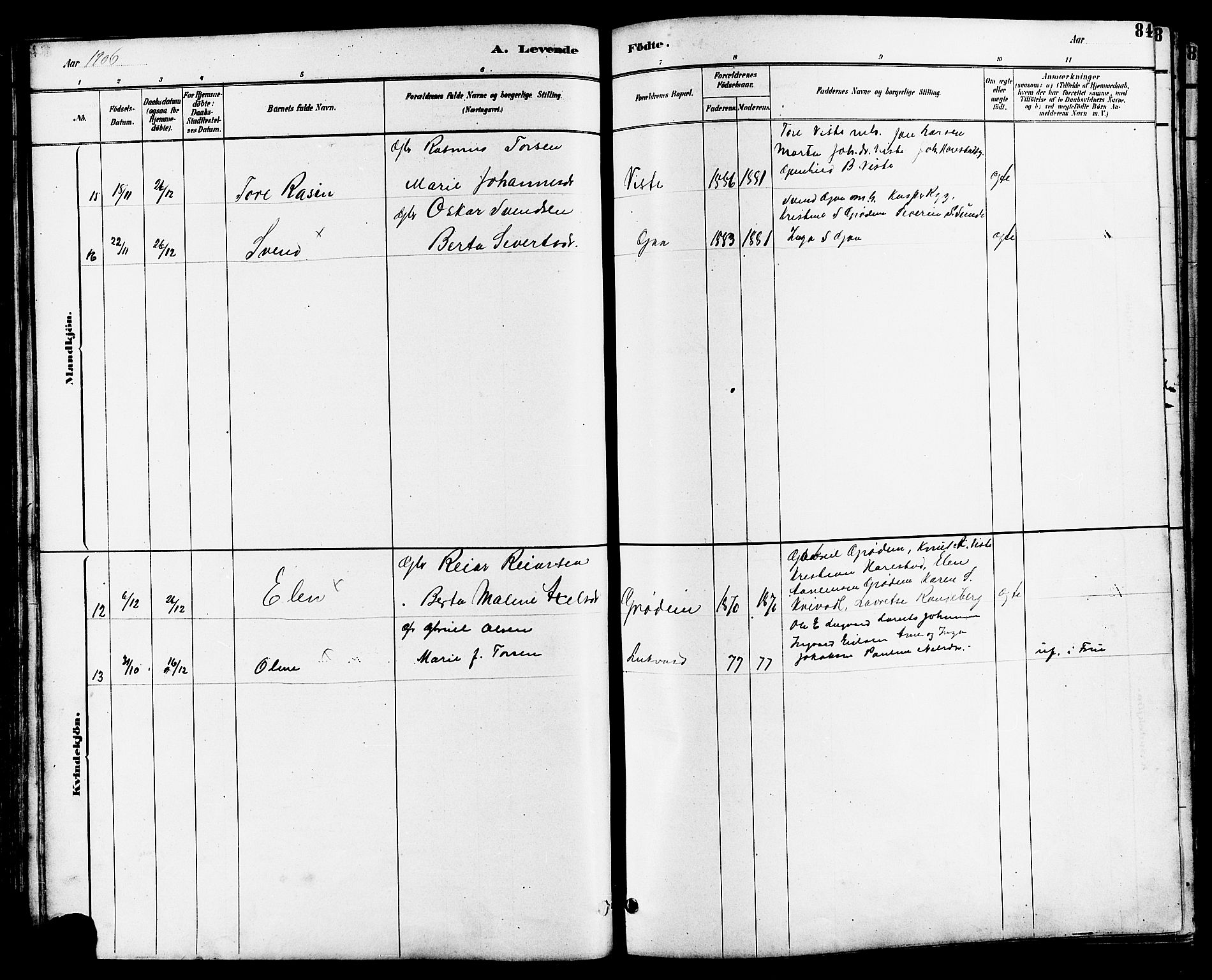 Hetland sokneprestkontor, AV/SAST-A-101826/30/30BB/L0006: Parish register (copy) no. B 6, 1878-1921, p. 84