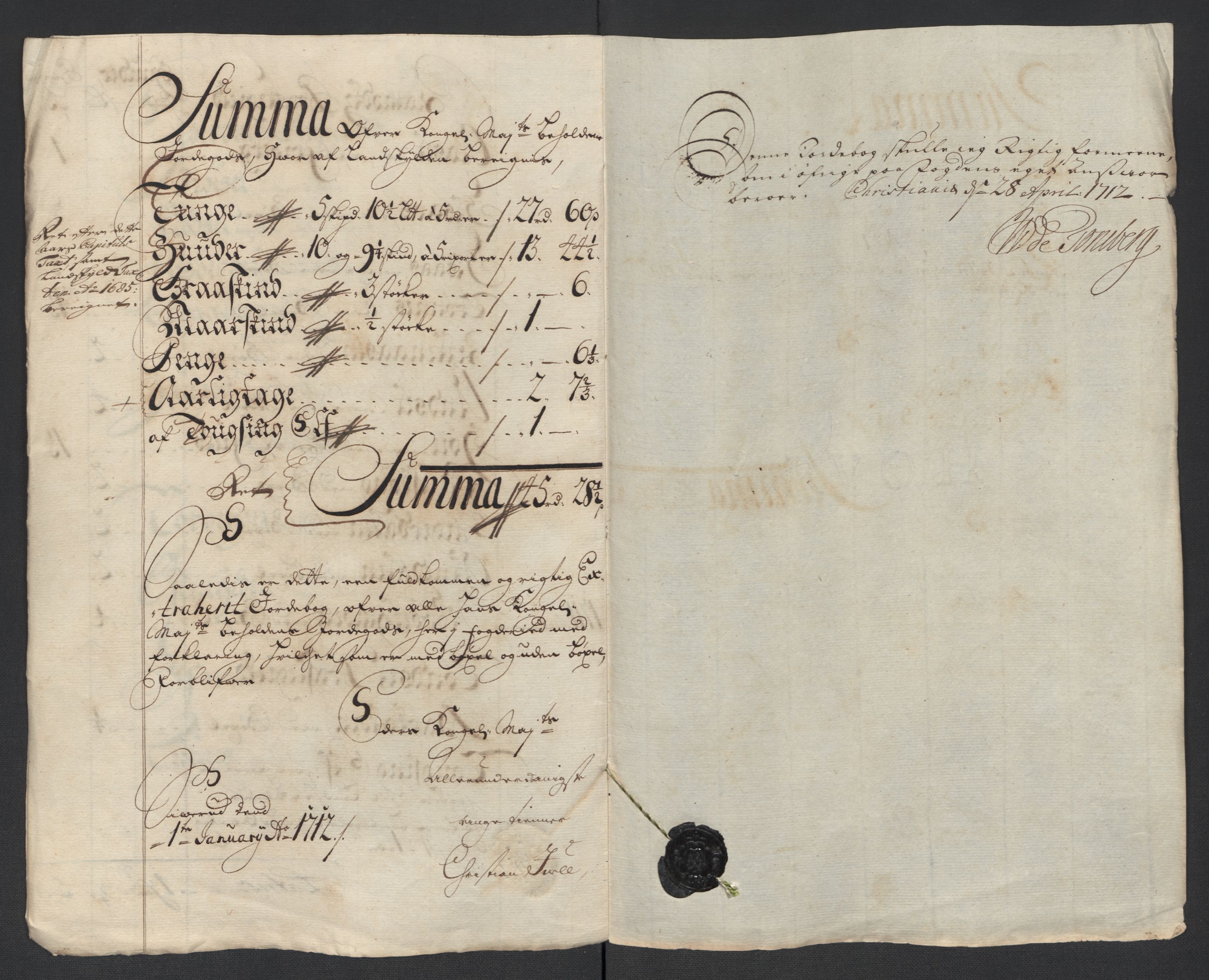 Rentekammeret inntil 1814, Reviderte regnskaper, Fogderegnskap, RA/EA-4092/R13/L0848: Fogderegnskap Solør, Odal og Østerdal, 1711, p. 22