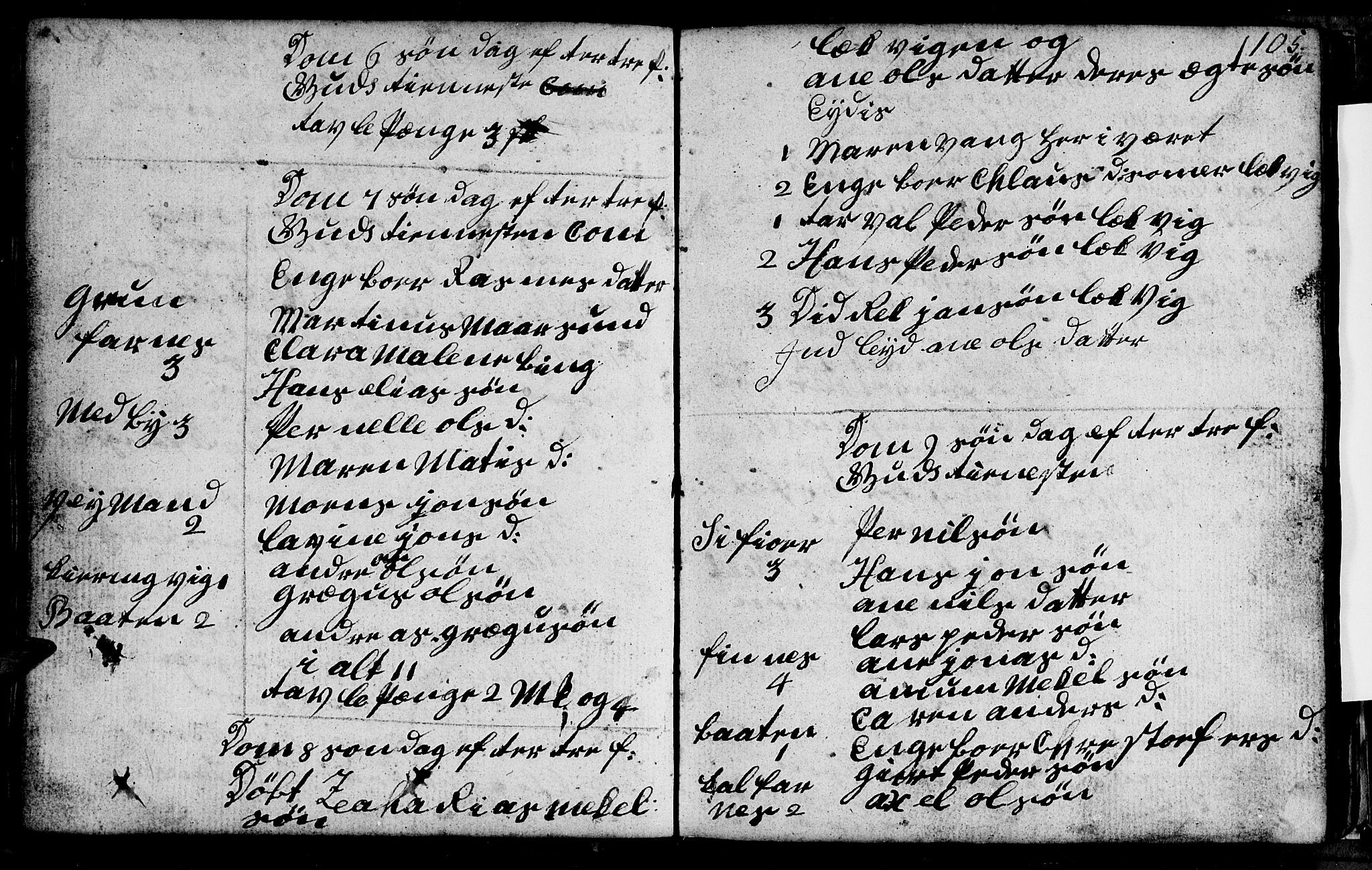 Berg sokneprestkontor, AV/SATØ-S-1318/G/Ga/Gab/L0010klokker: Parish register (copy) no. 10, 1783-1811, p. 105