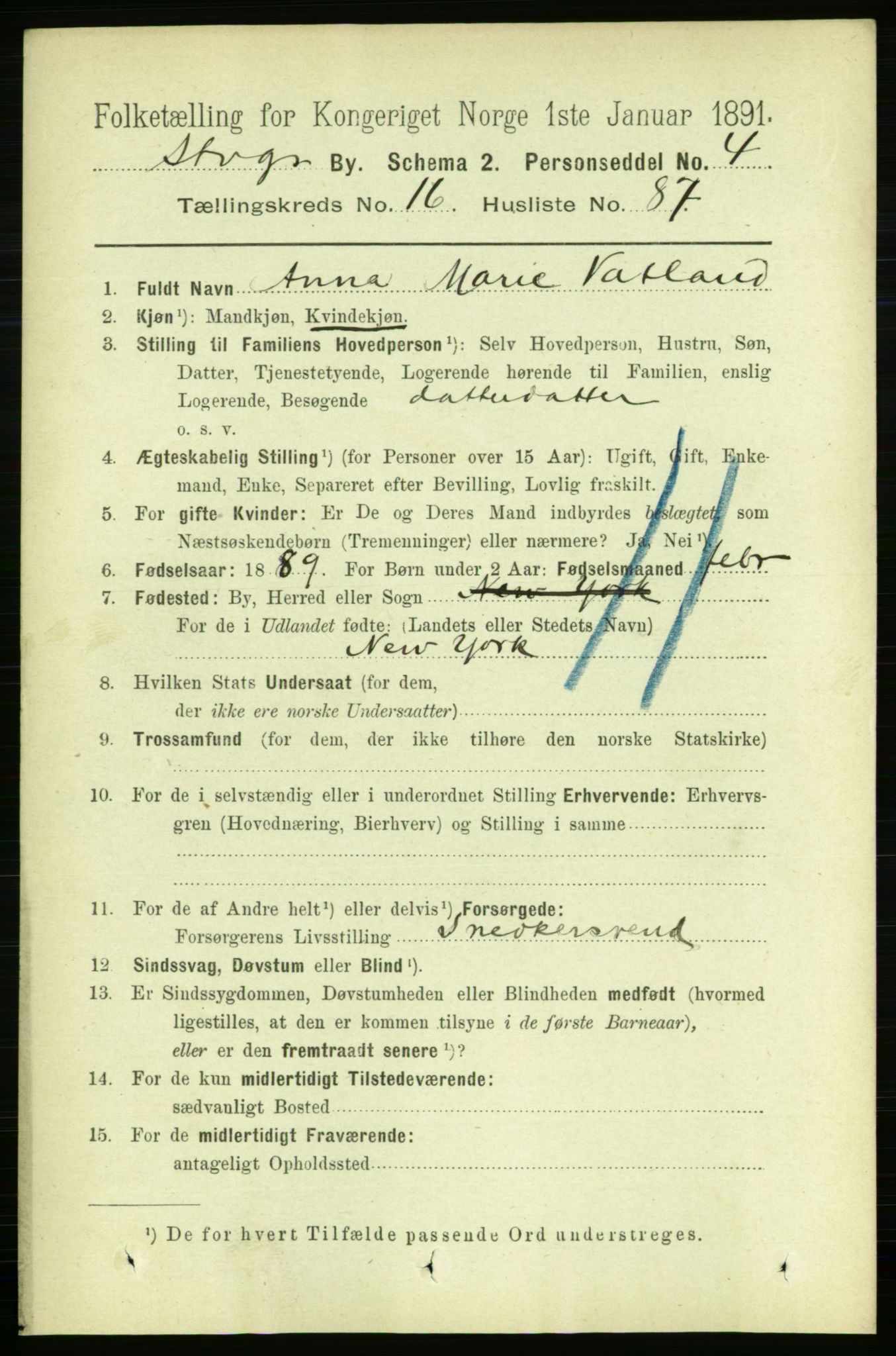 RA, 1891 census for 1103 Stavanger, 1891, p. 19735