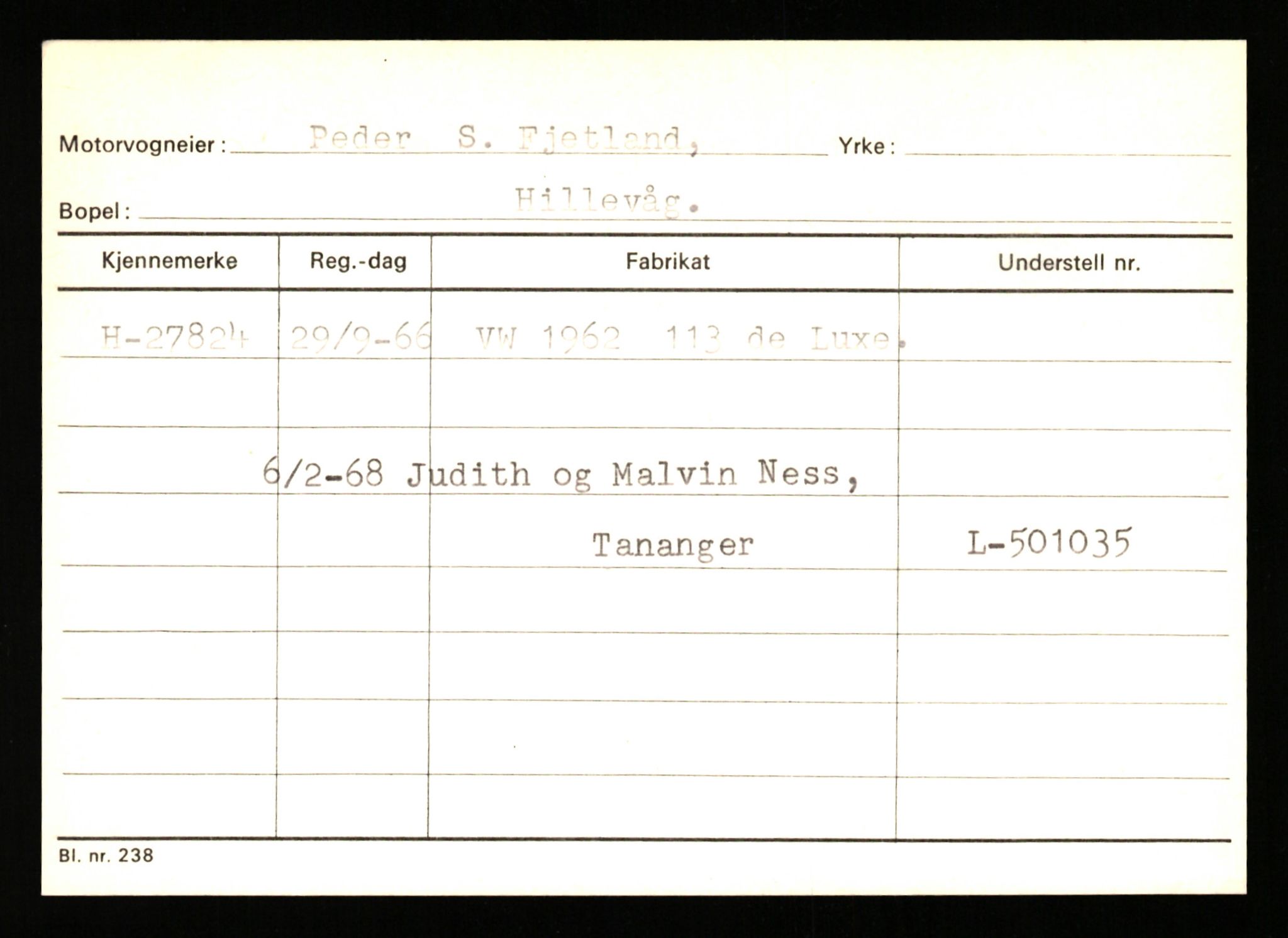 Stavanger trafikkstasjon, SAST/A-101942/0/G/L0005: Registreringsnummer: 23000 - 34245, 1930-1971, p. 1541