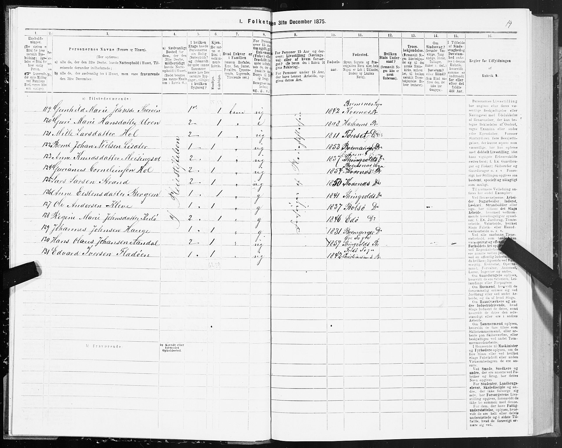 SAT, 1875 census for 1502P Molde, 1875, p. 1019