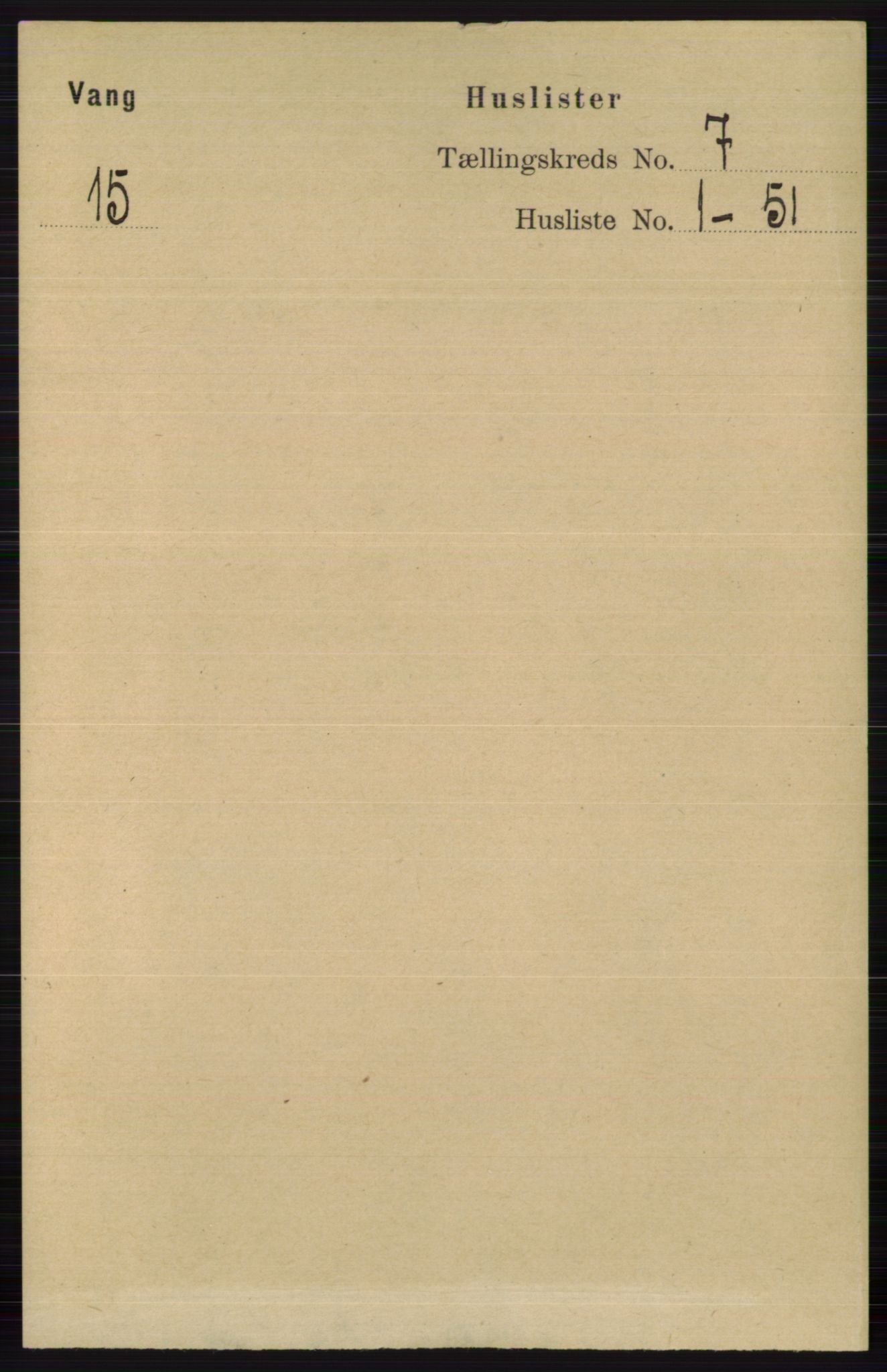 RA, 1891 census for 0545 Vang, 1891, p. 1363