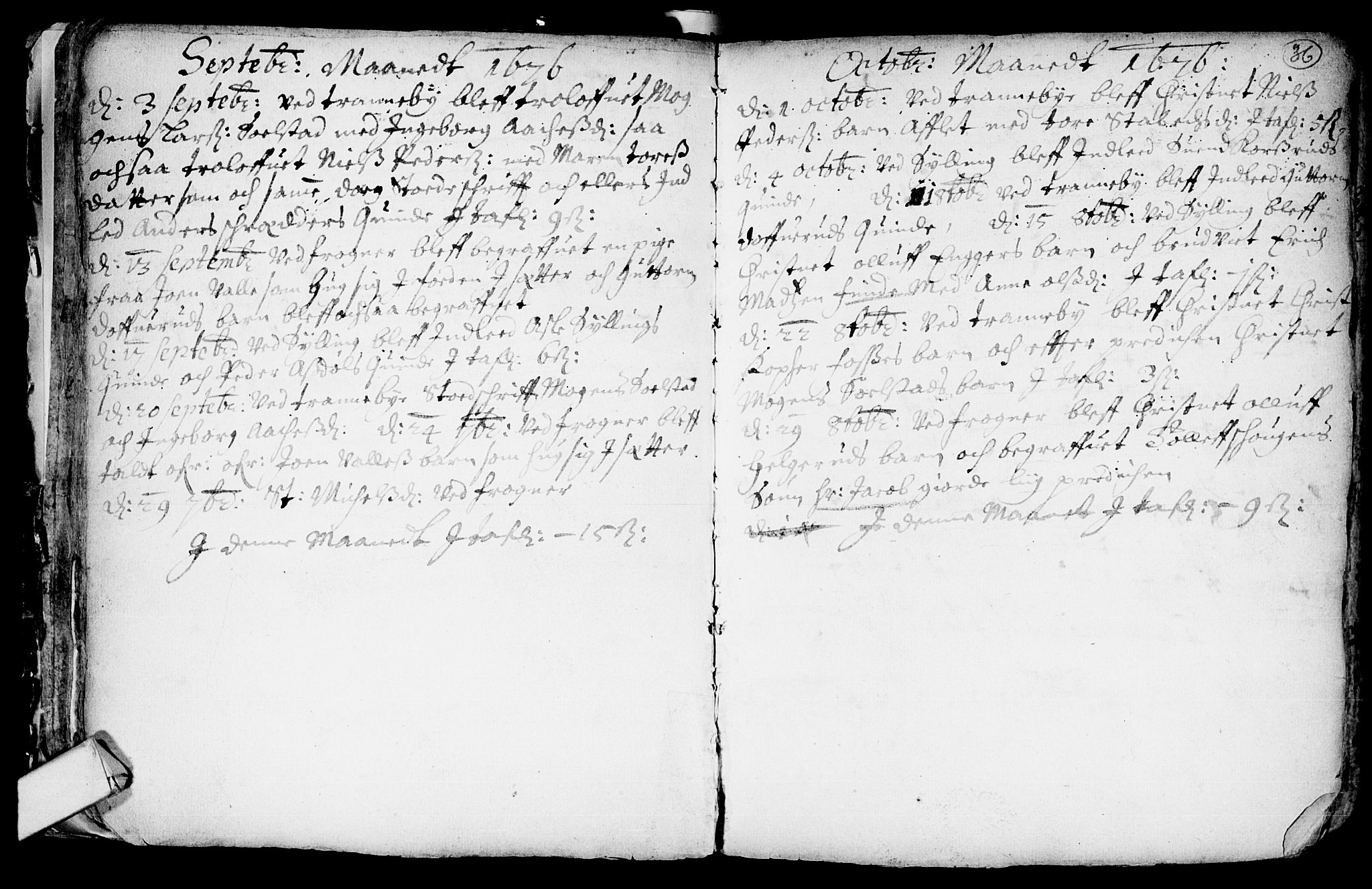 Lier kirkebøker, AV/SAKO-A-230/F/Fa/L0001: Parish register (official) no. I 1, 1672-1701, p. 36