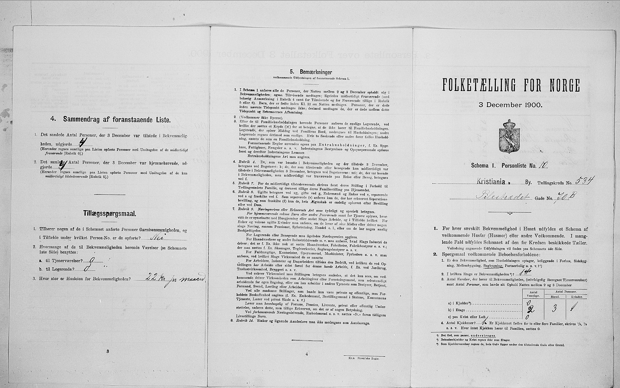 SAO, 1900 census for Kristiania, 1900, p. 72046