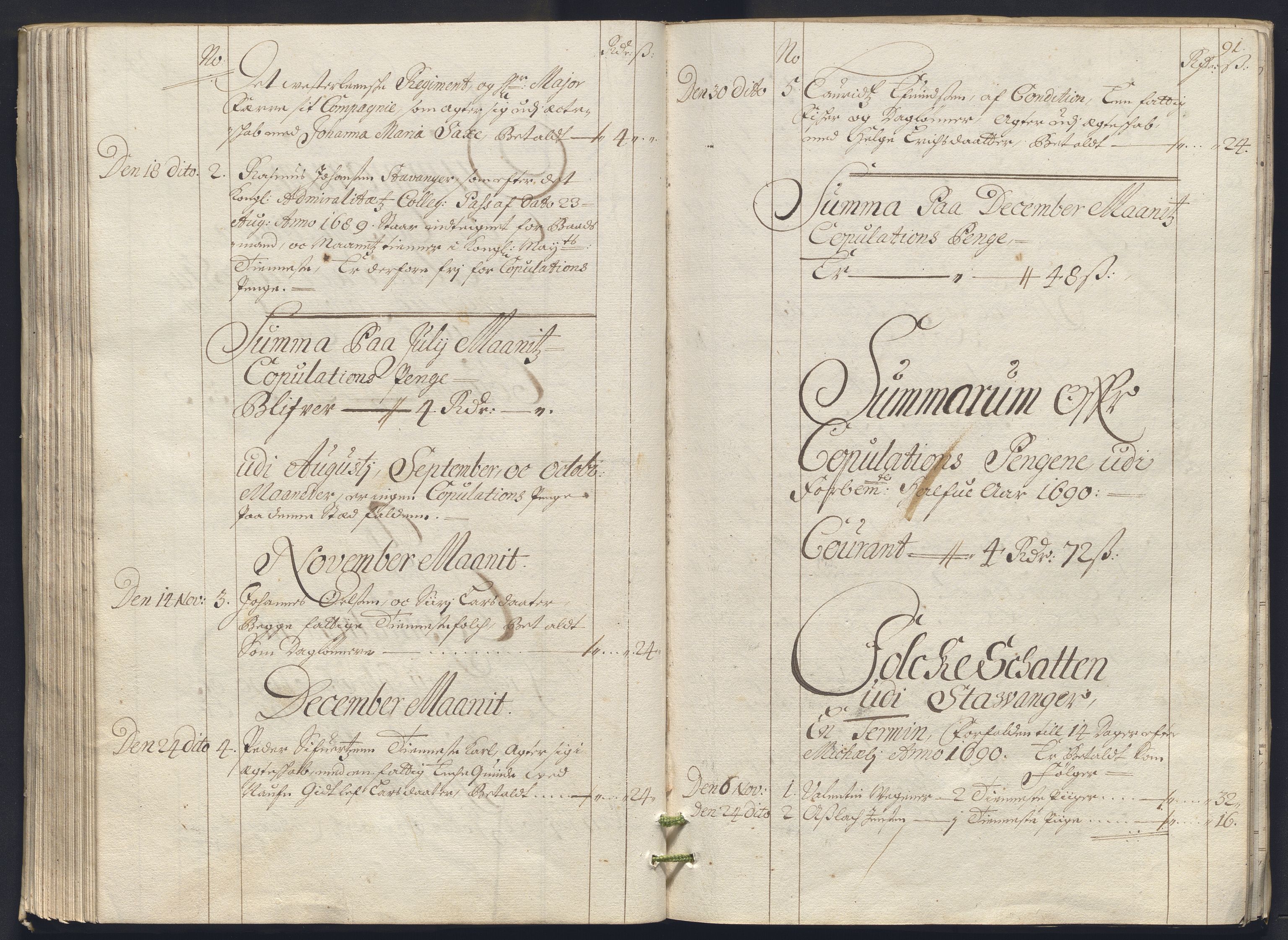 Rentekammeret inntil 1814, Reviderte regnskaper, Byregnskaper, AV/RA-EA-4066/R/Ro/L0333: [O25] Konsumpsjonsregnskap, 1690-1704, p. 247