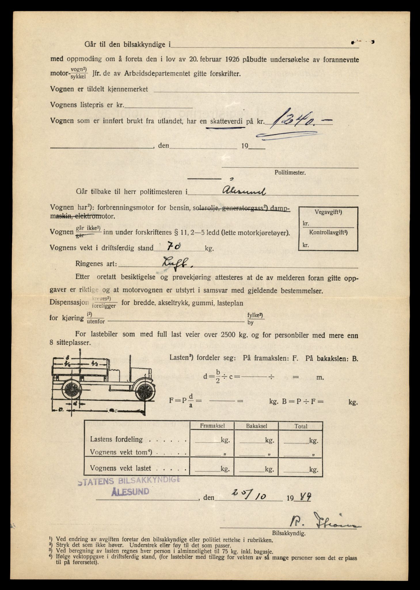 Møre og Romsdal vegkontor - Ålesund trafikkstasjon, AV/SAT-A-4099/F/Fe/L0026: Registreringskort for kjøretøy T 11046 - T 11160, 1927-1998, p. 2906